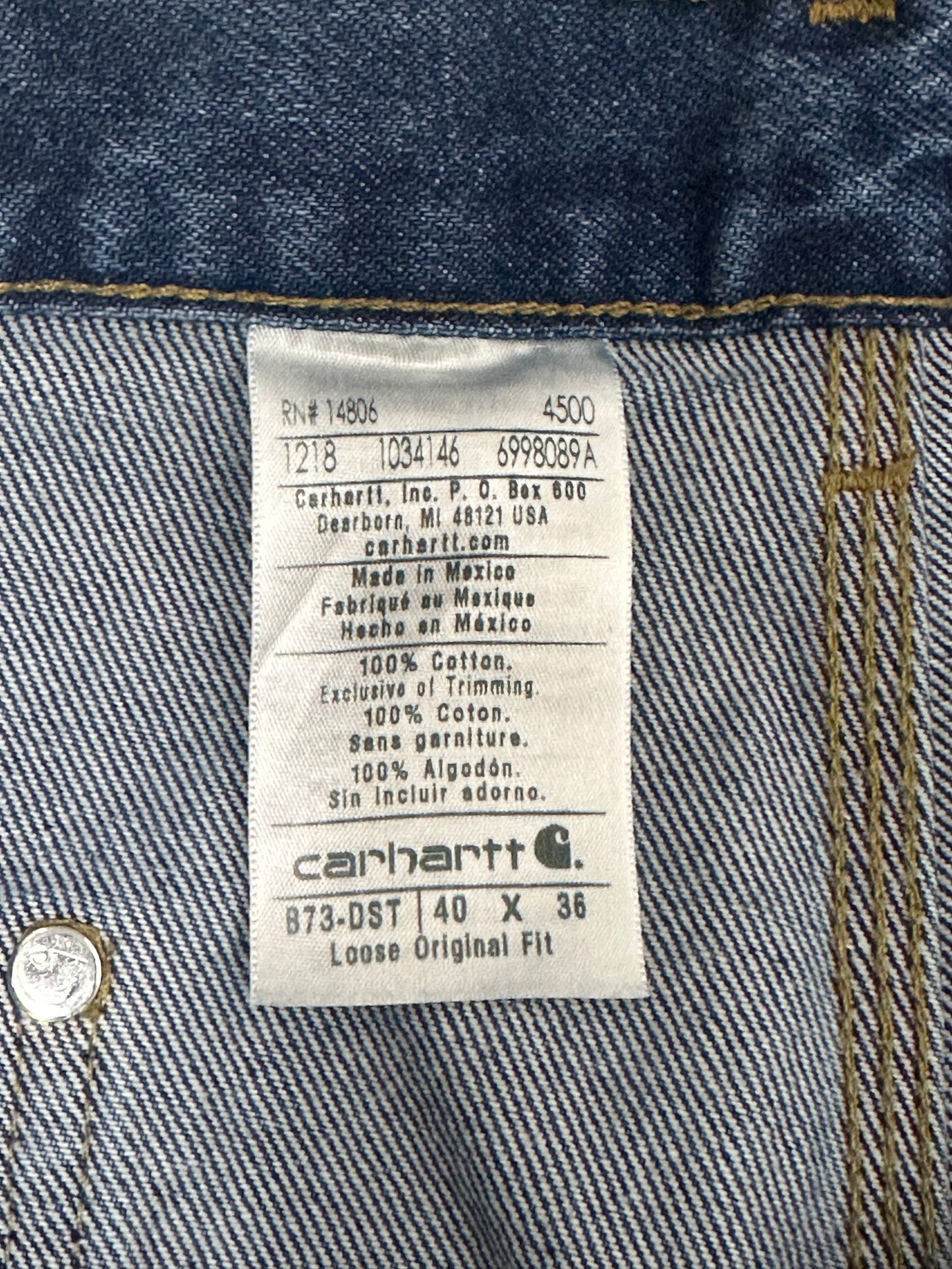 Carhartt Double Knee Pants 40x38