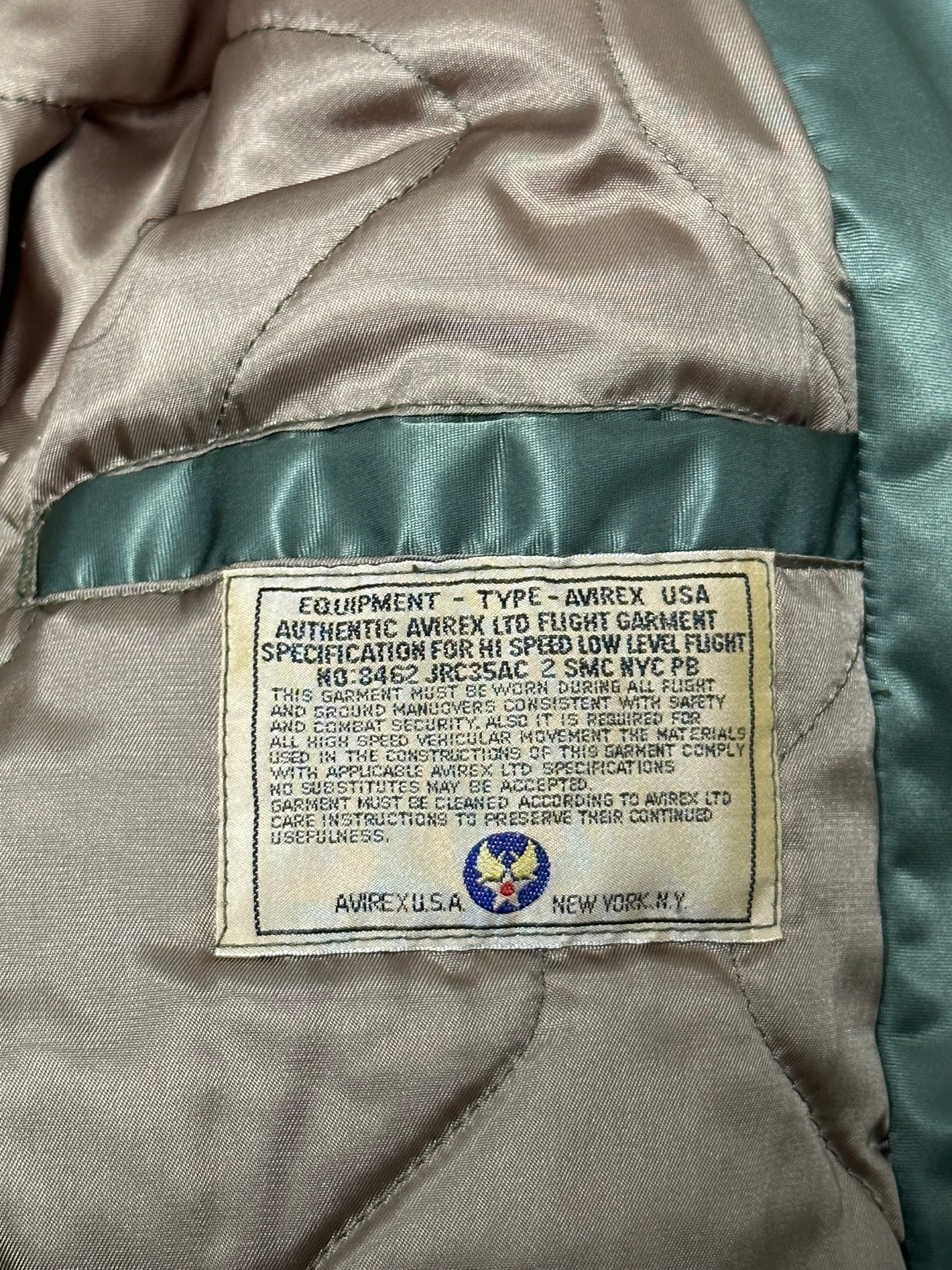 80s Avirex CWU 55/P Flight Jacket XXL