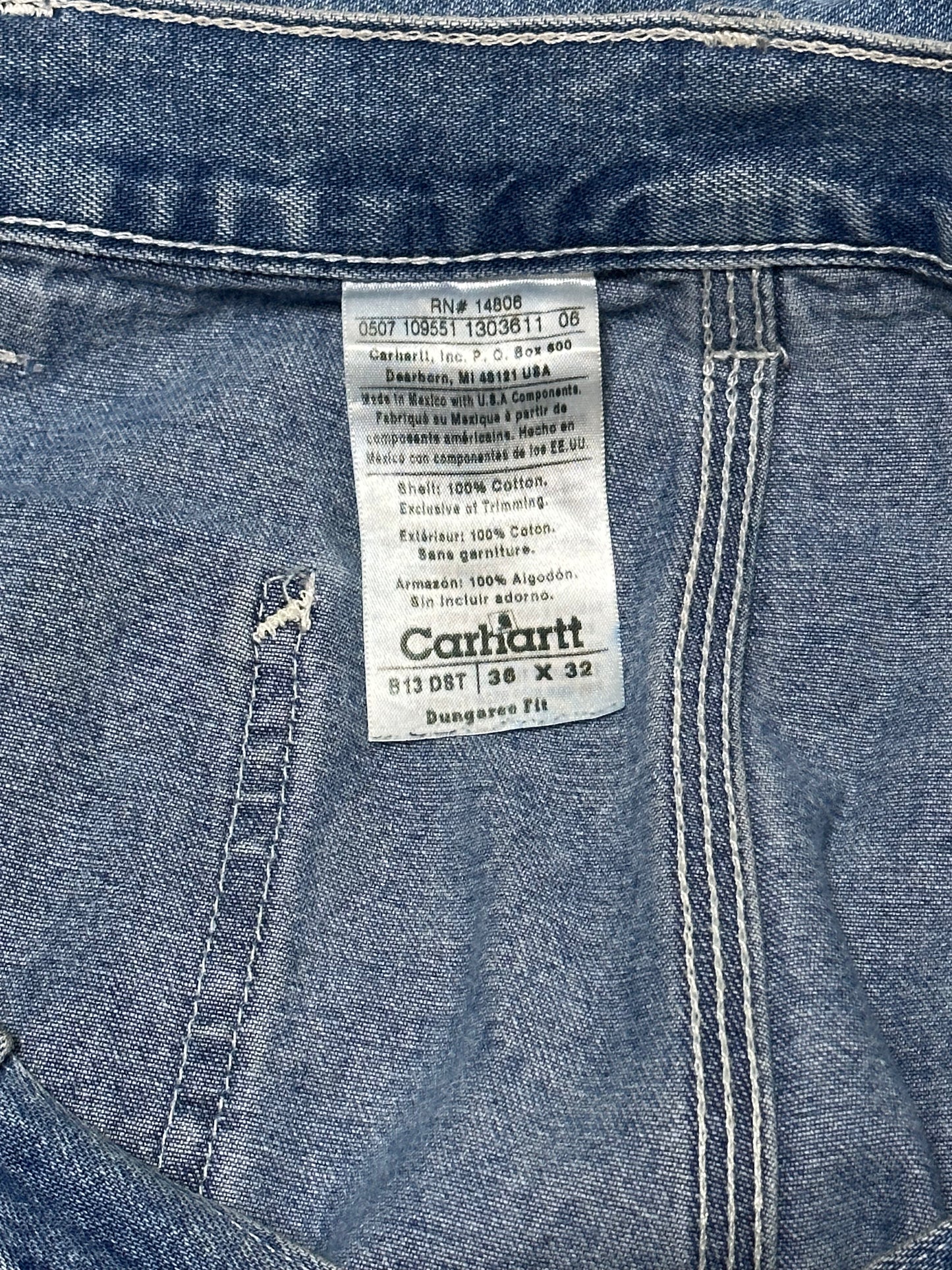 Carhartt carpenter denim 36x32