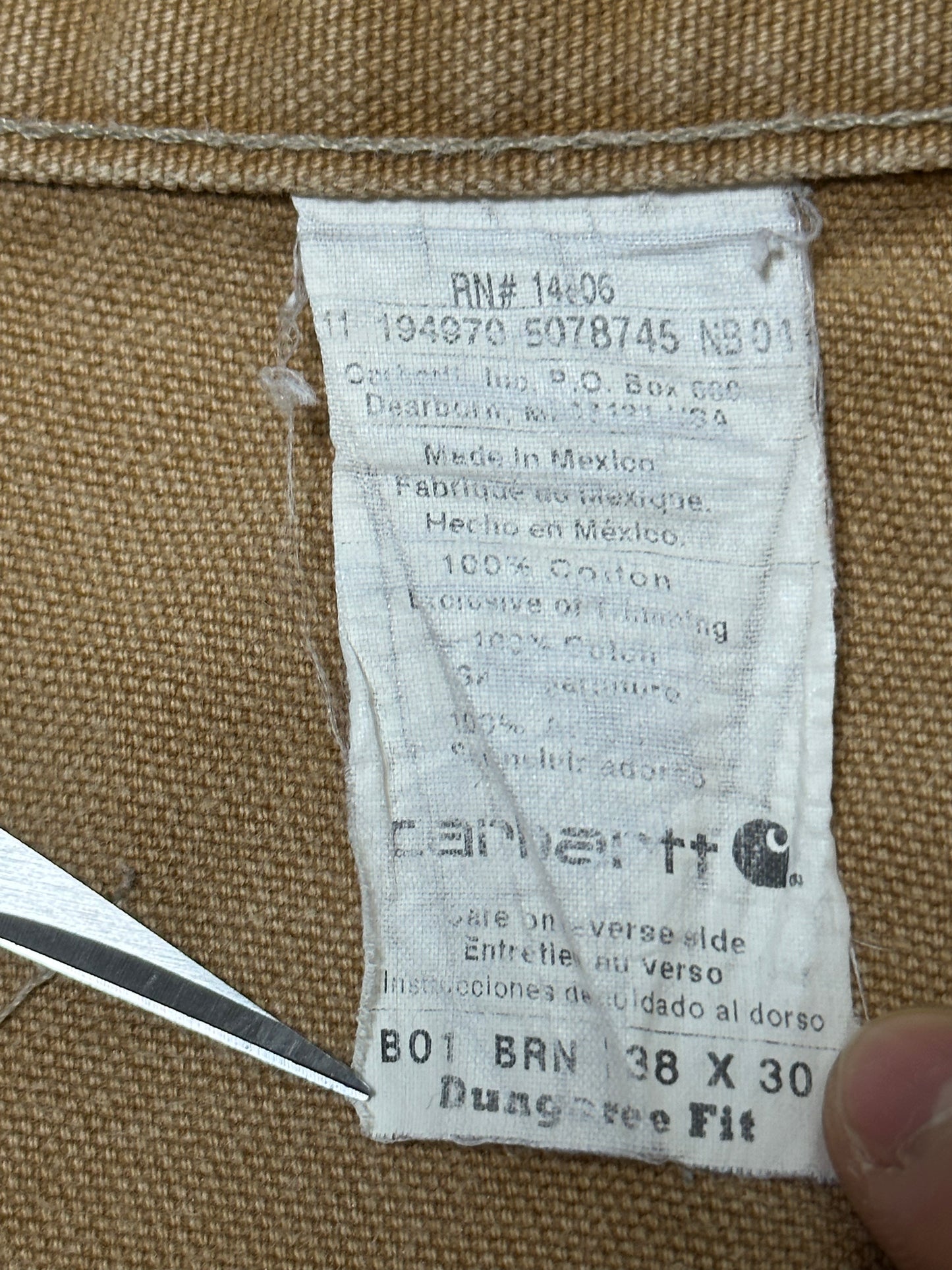 Carhartt double knee pants 38x30