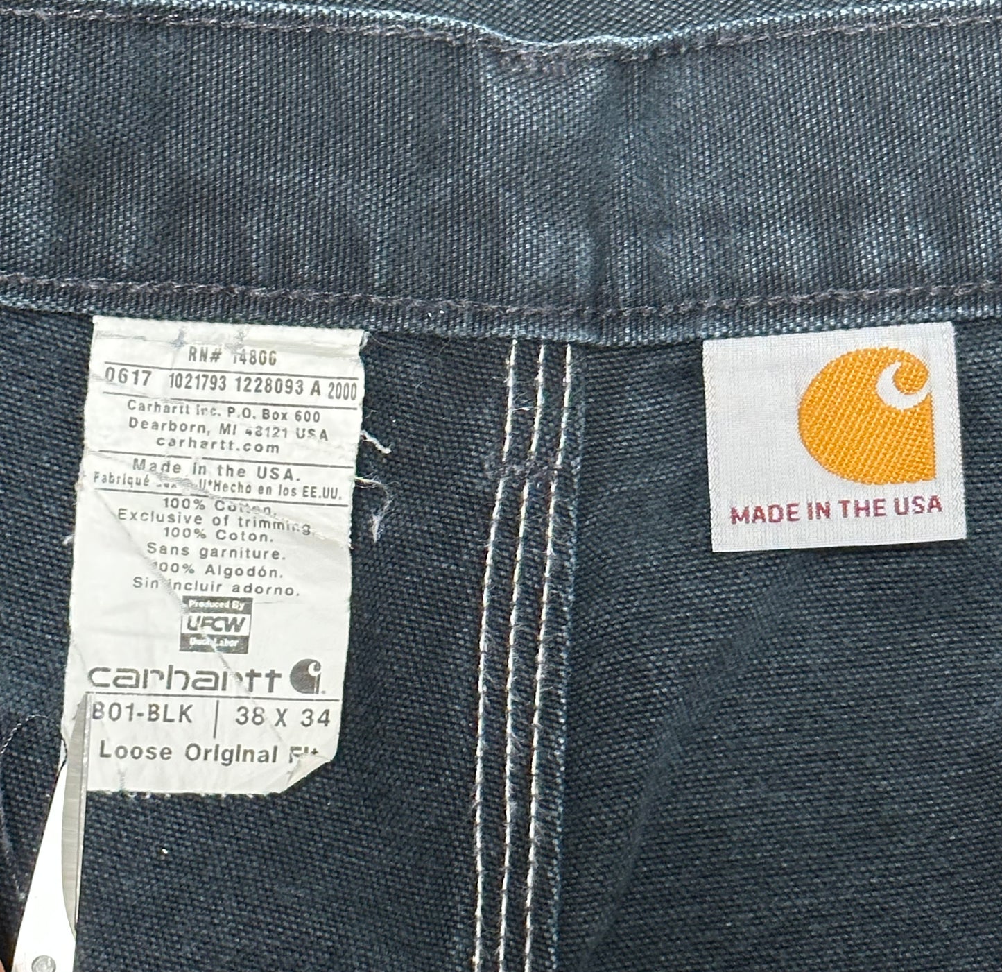 Carhartt double knee pants 38x34