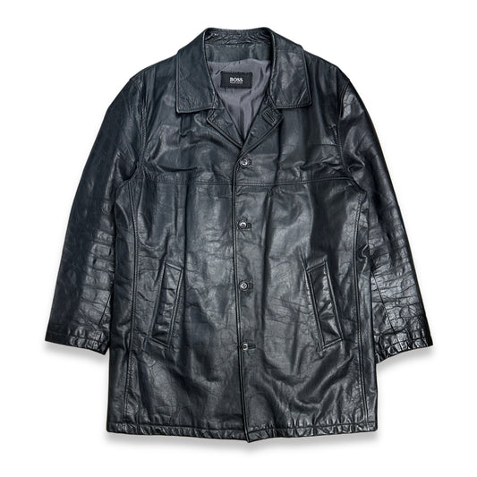 [56] 00s HUGO BOSS Calf Leather Coat