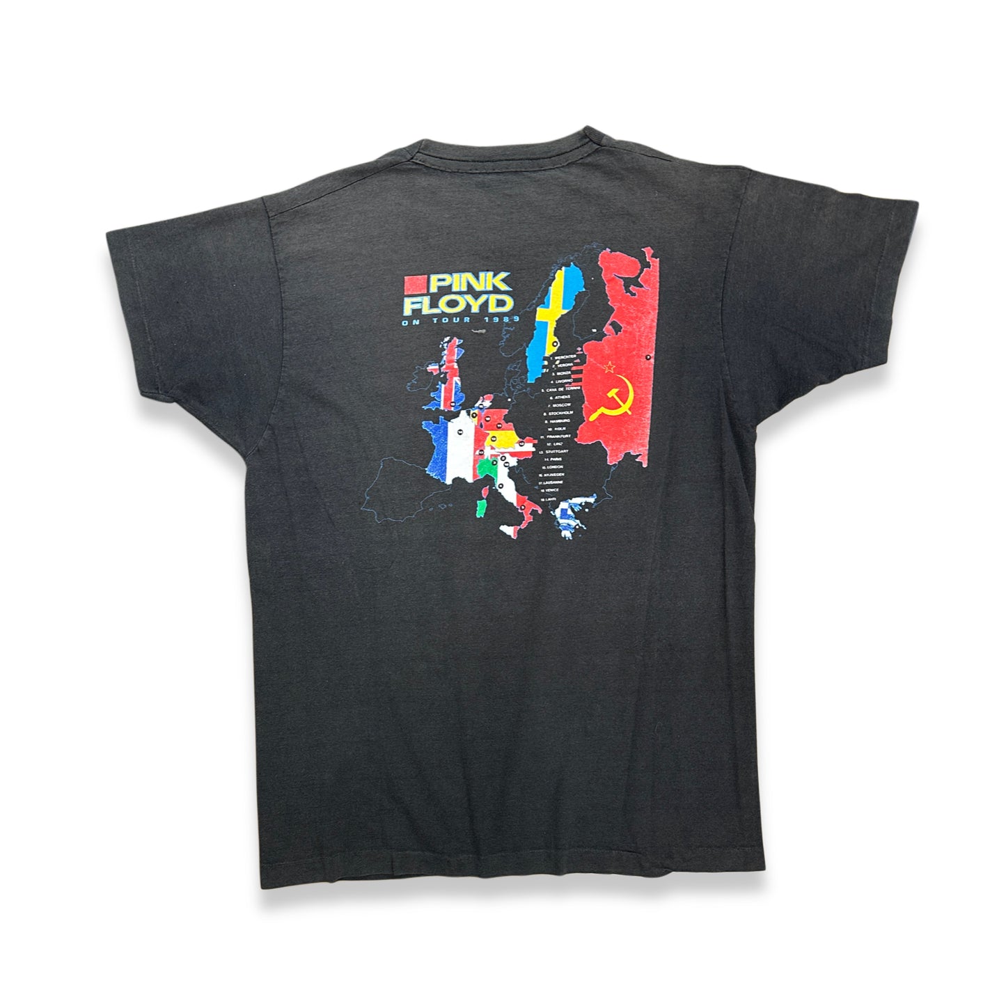 [L] 1989' PINK FLOYD A Momentary Lapse of Reason Euro Tour Tee