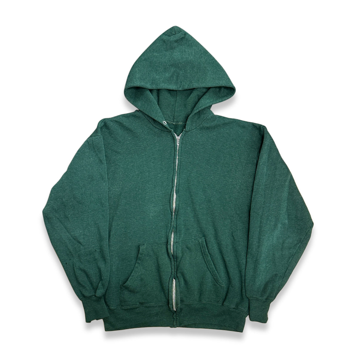 [M] 70s USA Vintage Green Hood Zip-up