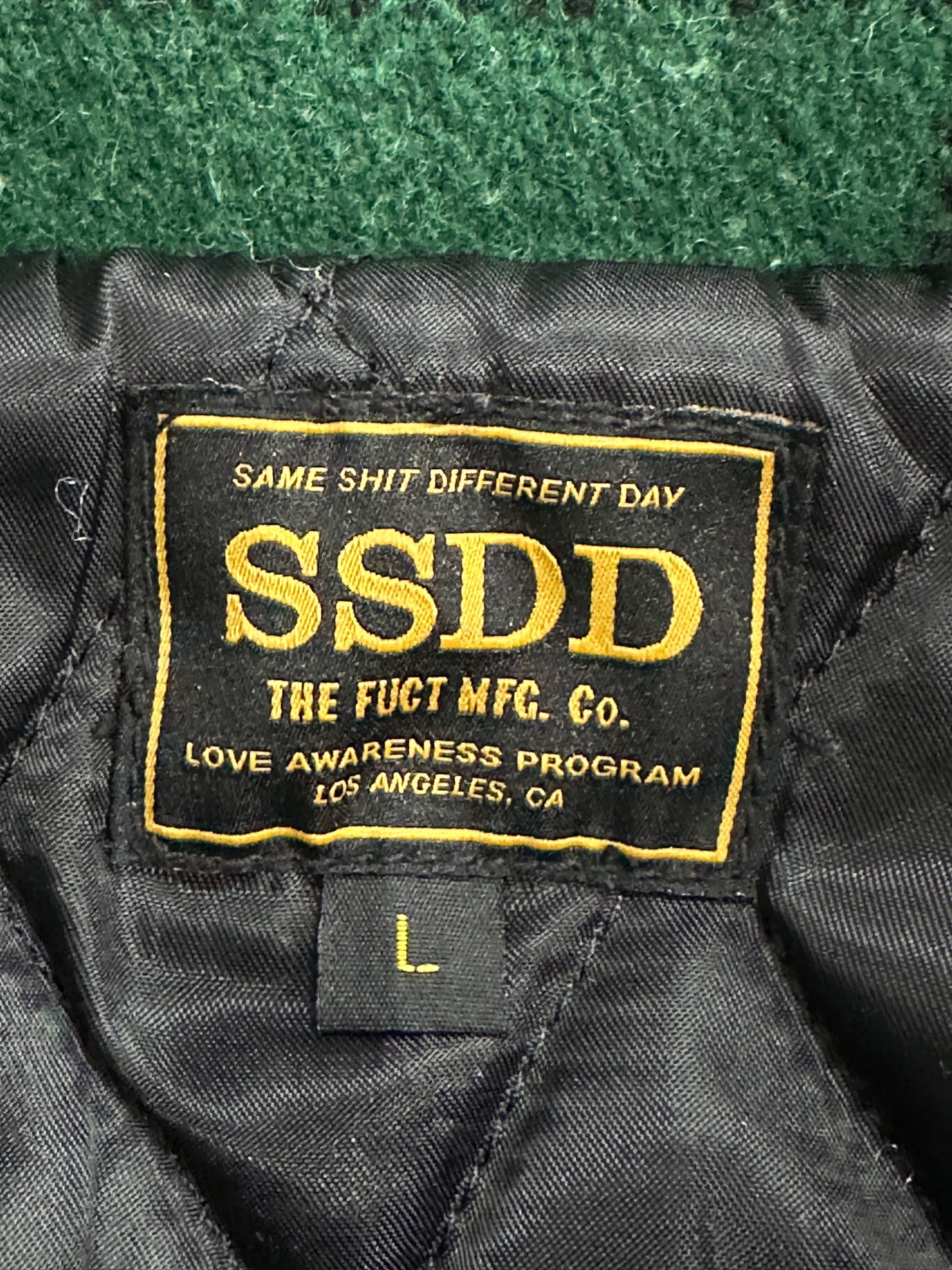 [L] FUCT SSDD Wool Flannel Zip-up Jacket