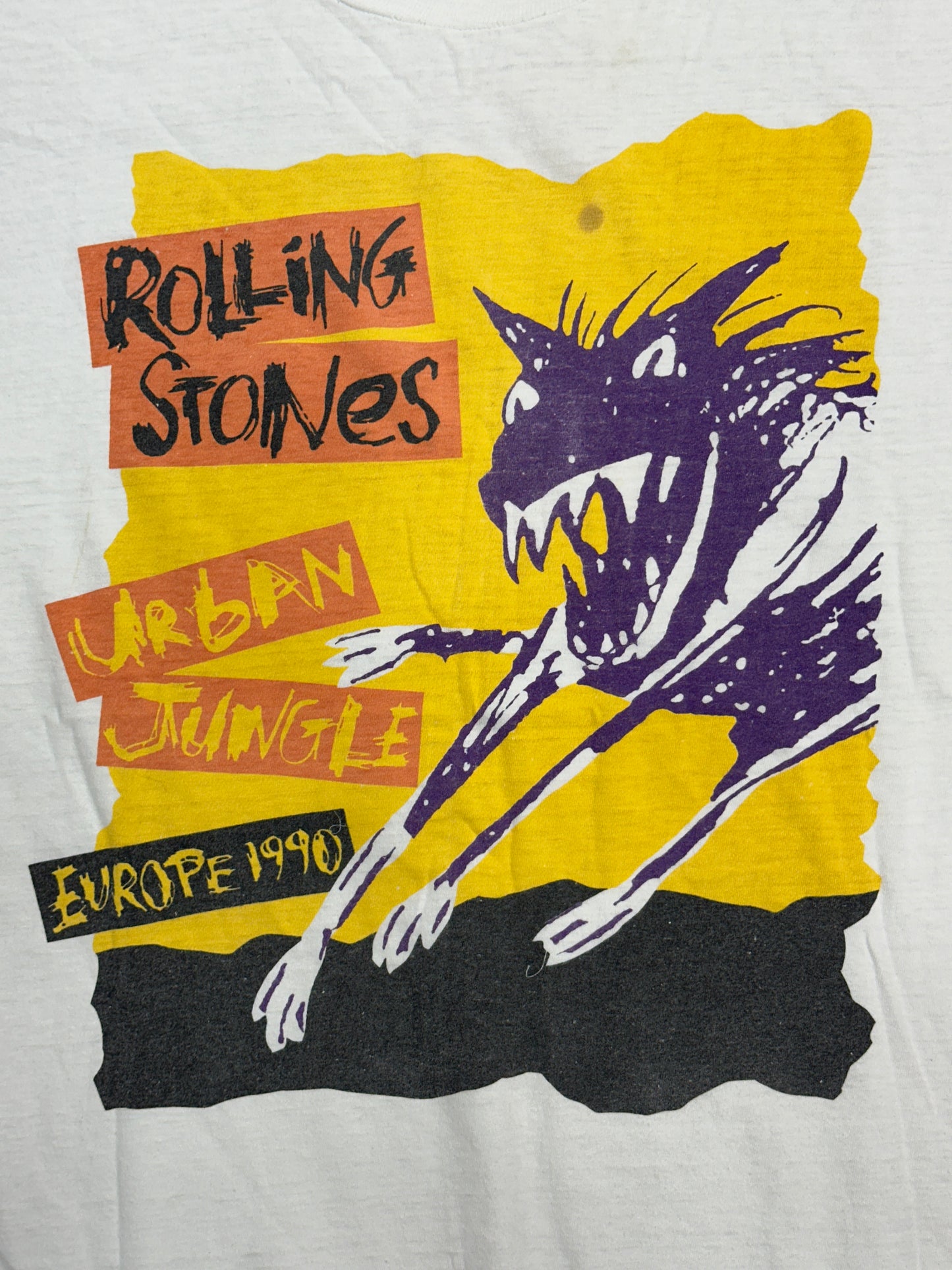 [L] 1990' Rolling Stones Urban Jungle Euro Tour Tee