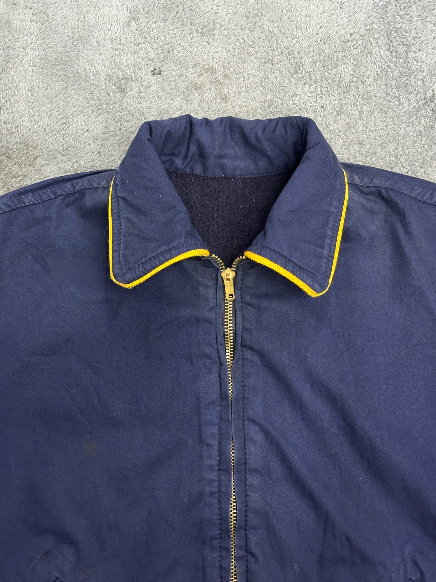 [M] 60s 'ELCO High School' Reversible Wool Varsity Jacket