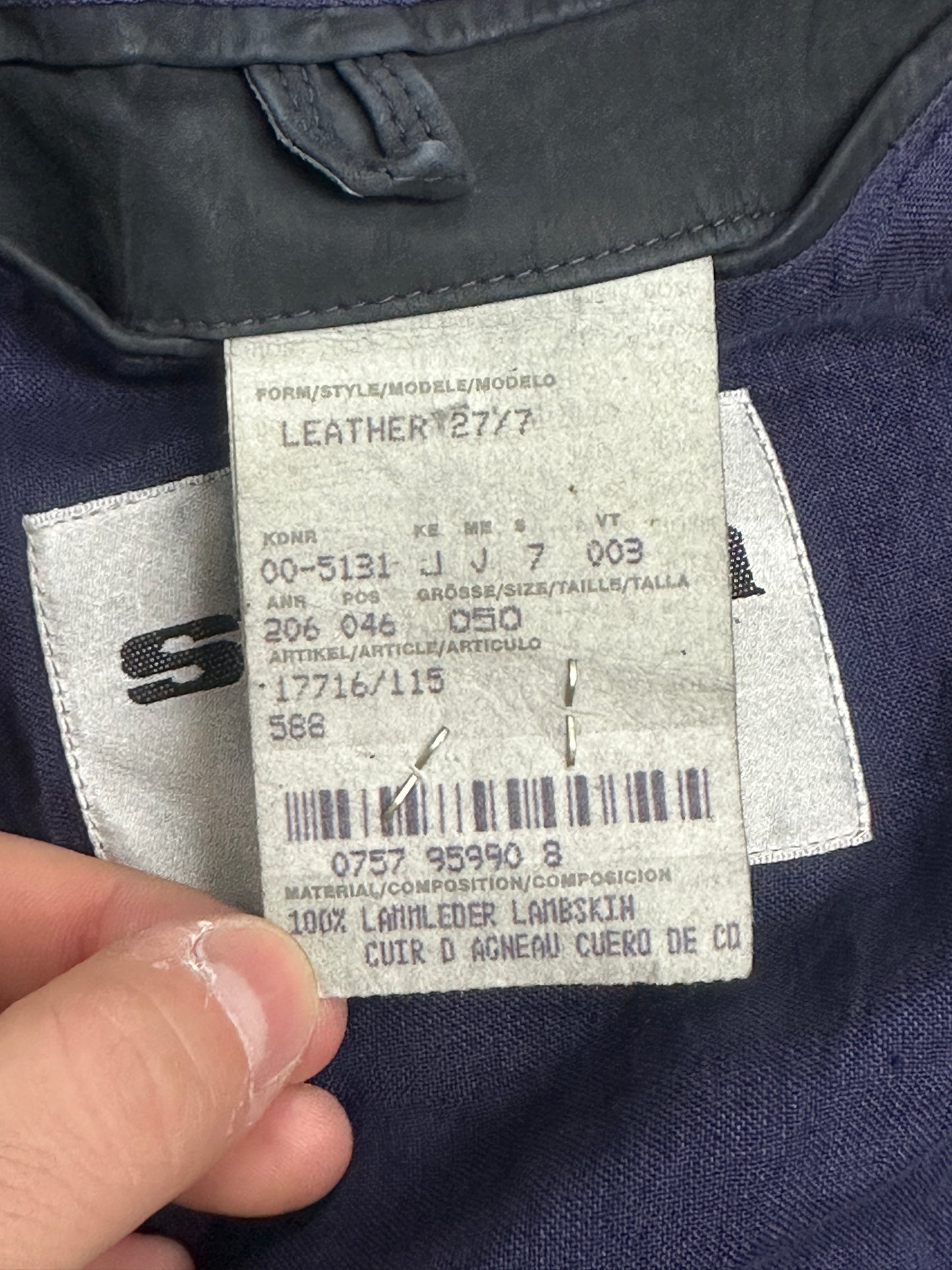 [50] 00s HUGO BOSS Lamb Skin Leather Jacket
