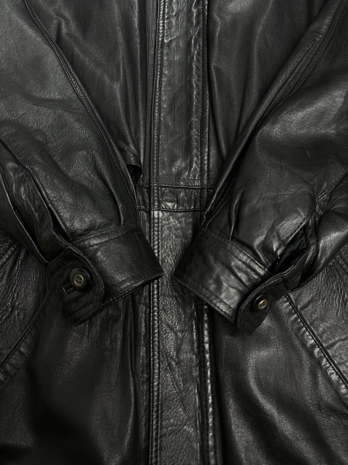 [52] 80s HUGO BOSS Leather Jacket