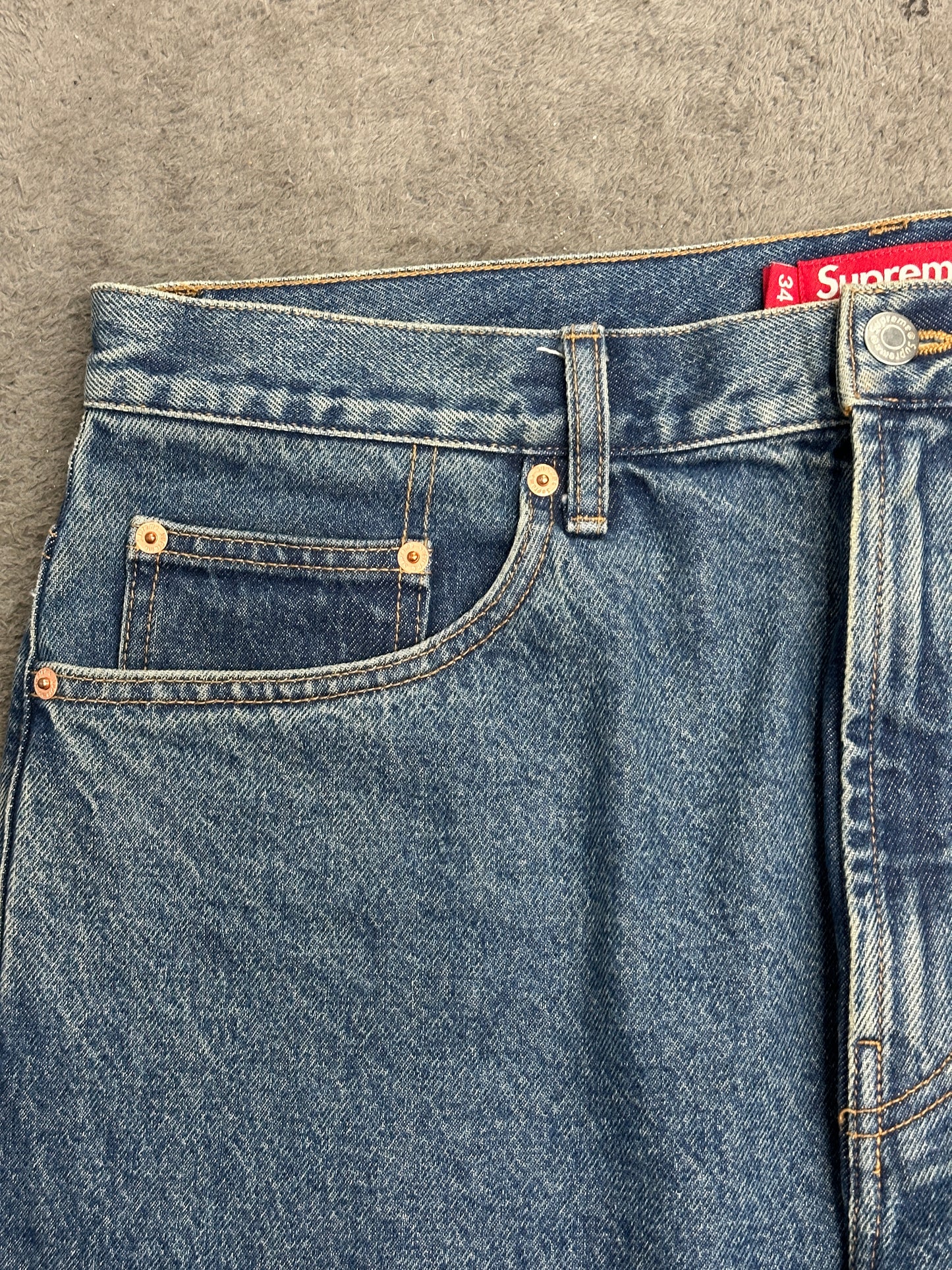 [34] Supreme Baggy Jeans Indigo