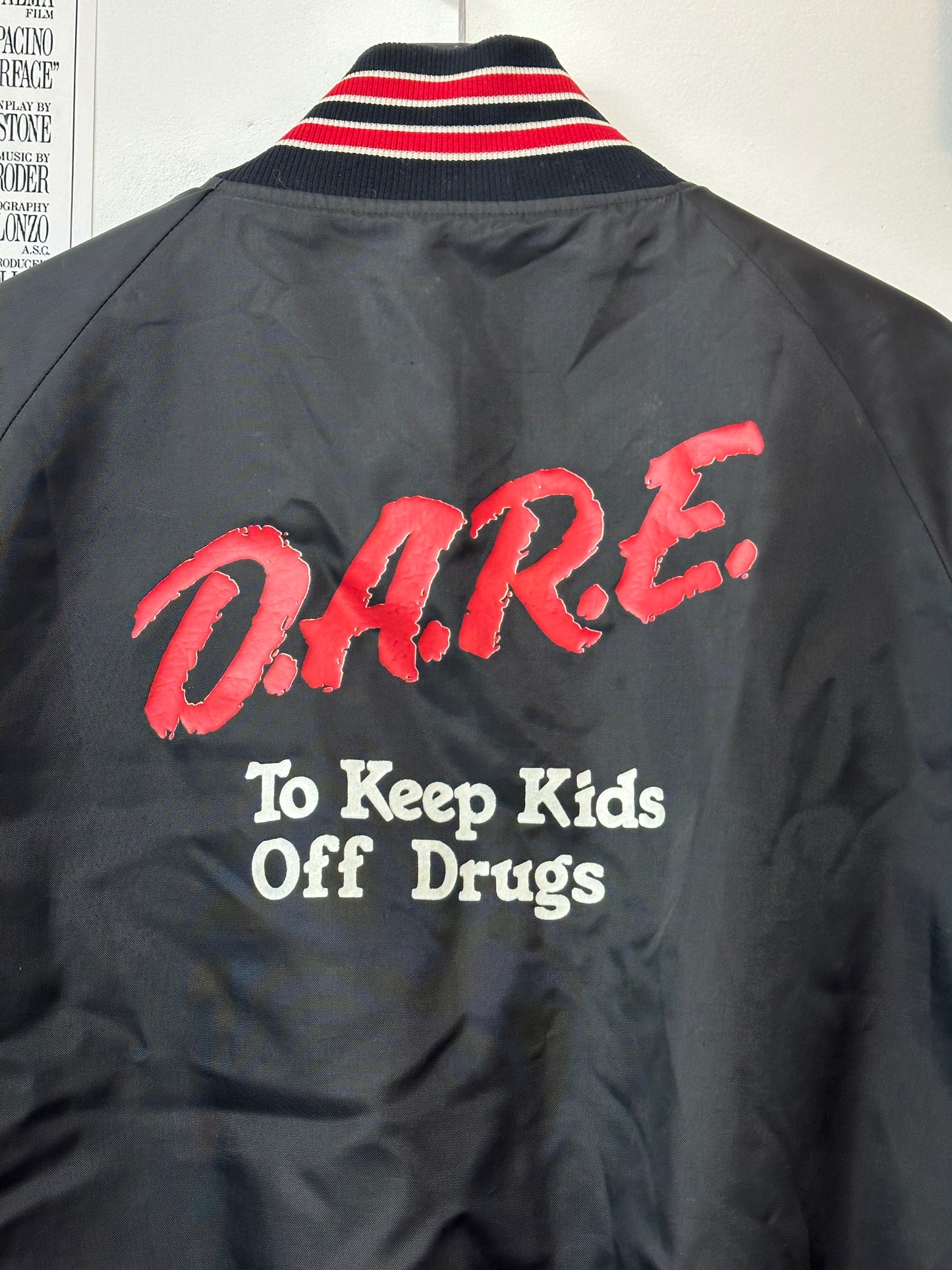 [XL] 90s Butwin D.A.R.E. Nylon bomber Jacket