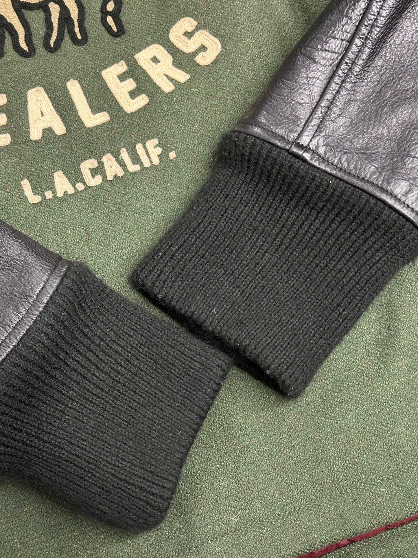 [XL] FUCT SSDD Wool Leather Varsity Jacket