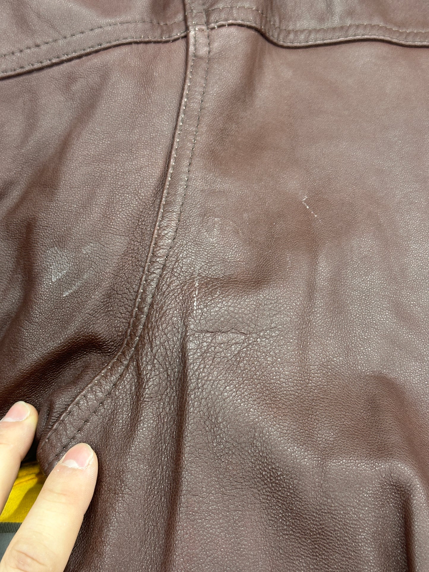 [52] 90s HUGO BOSS Leather Bomber Jacket
