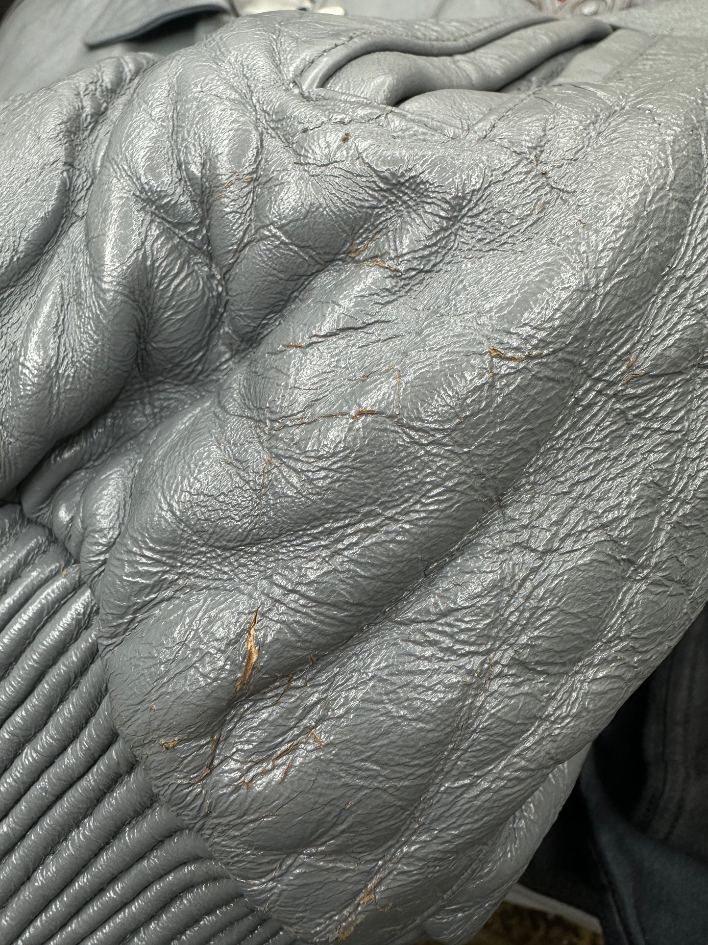 [XXL] 90s DAVOUCCI Leather Bomber Jacket