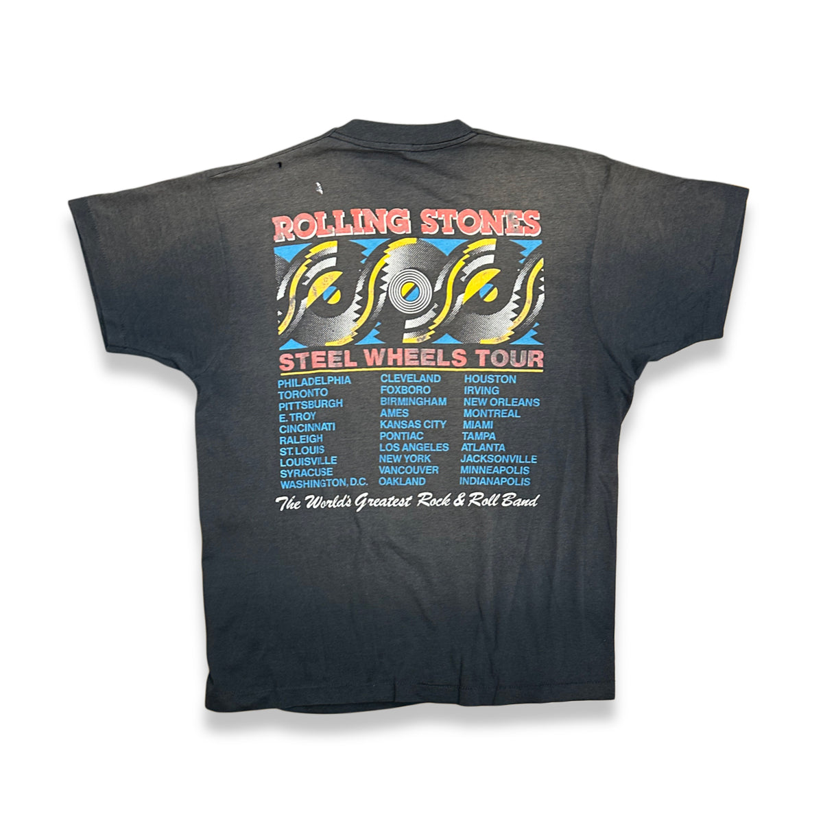 [L] 1989' Rolling Stones Steel Wheels Tour Tee