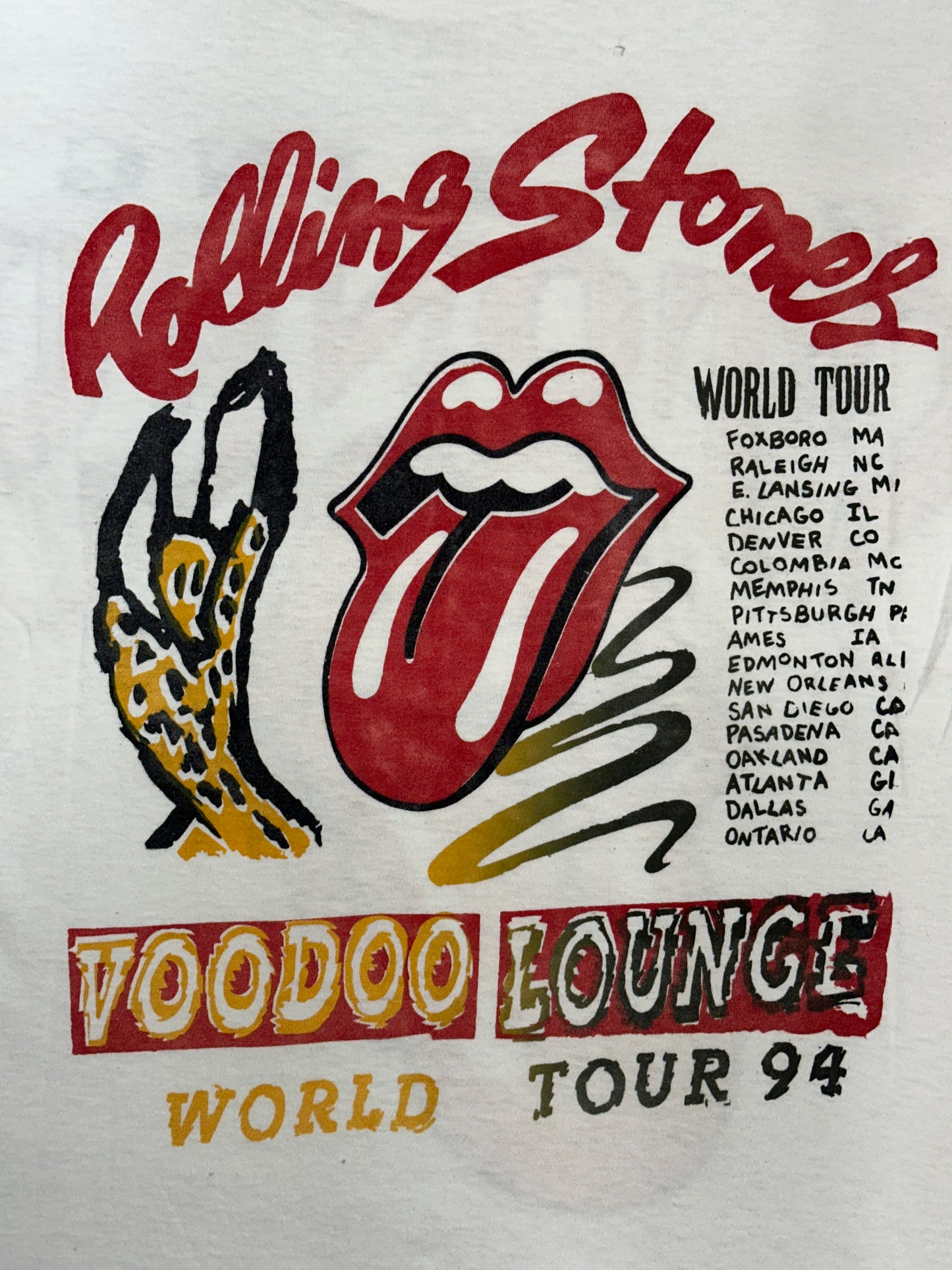 [XL] 1994' Rolling Stones Voodoo Lounge World Tour Tee