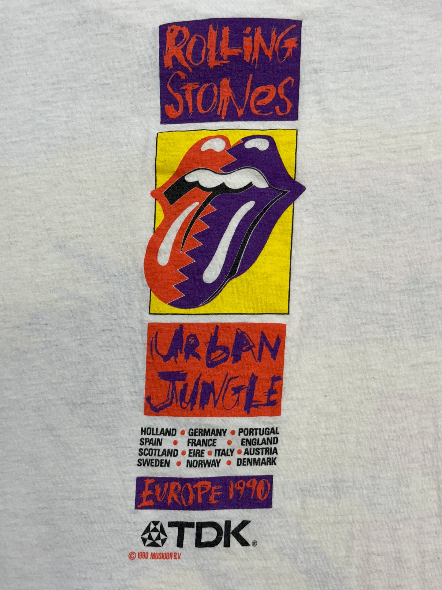 [L] 1990' Rolling Stones Urban Jungle Euro Tour Tee