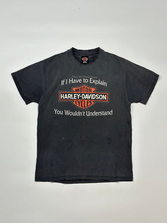 [L] 90s Harley-Davidson slogan Tee