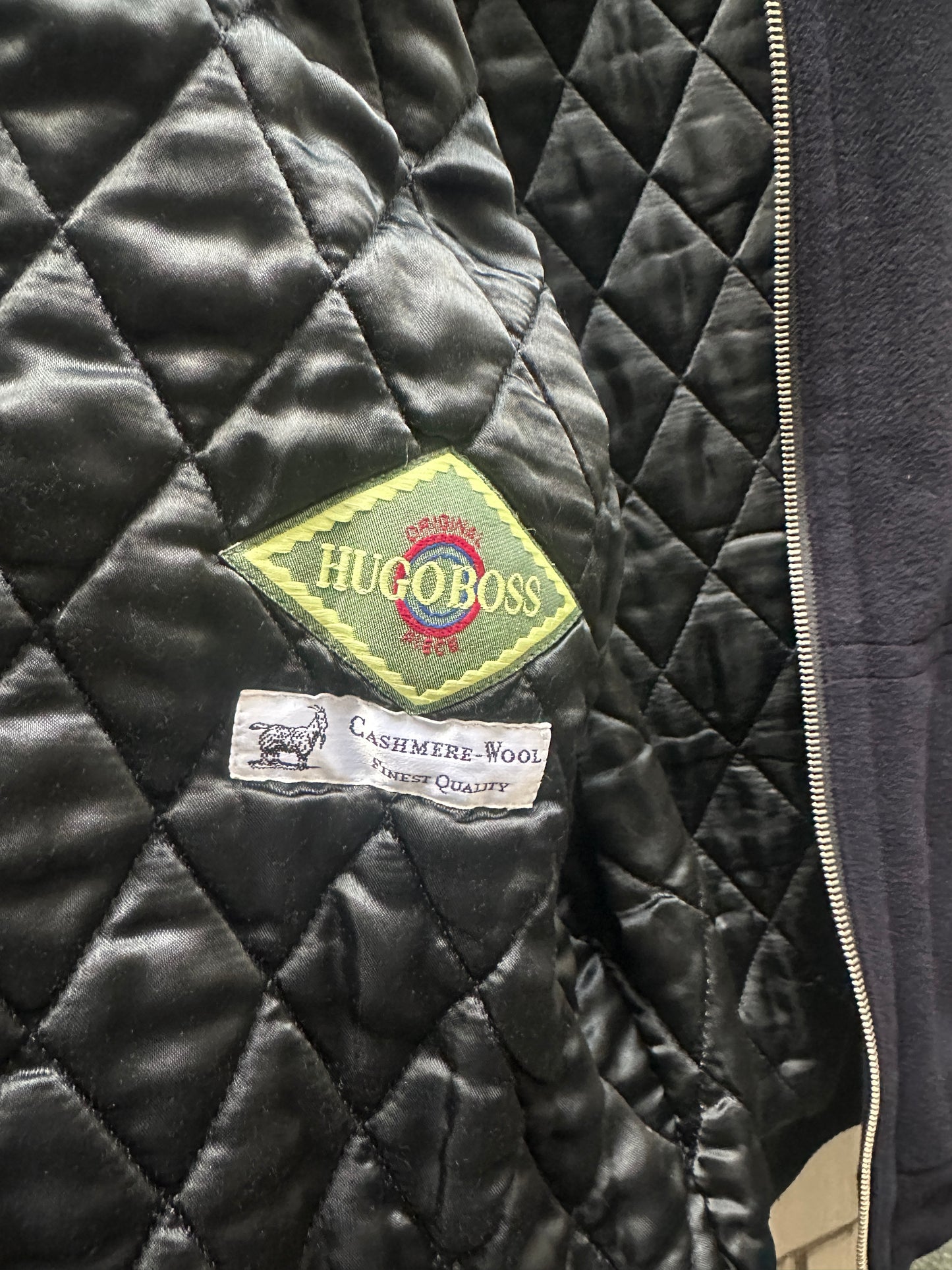 [L] 80s HUGO BOSS Wool/Cashmere Bomber Jacket
