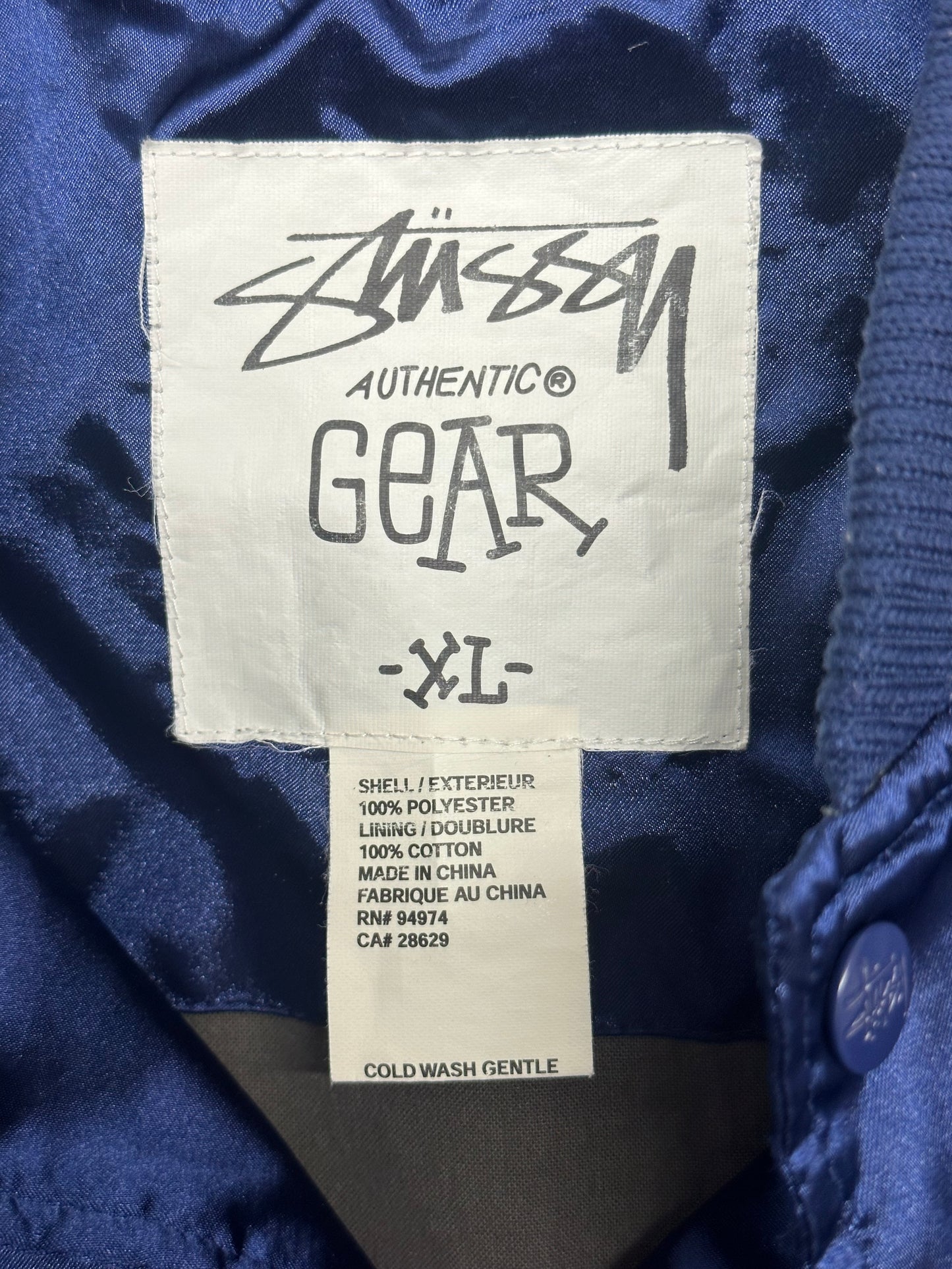 [XL] 00s STUSSY AUTHENTIC GEAR Stadium Jacket