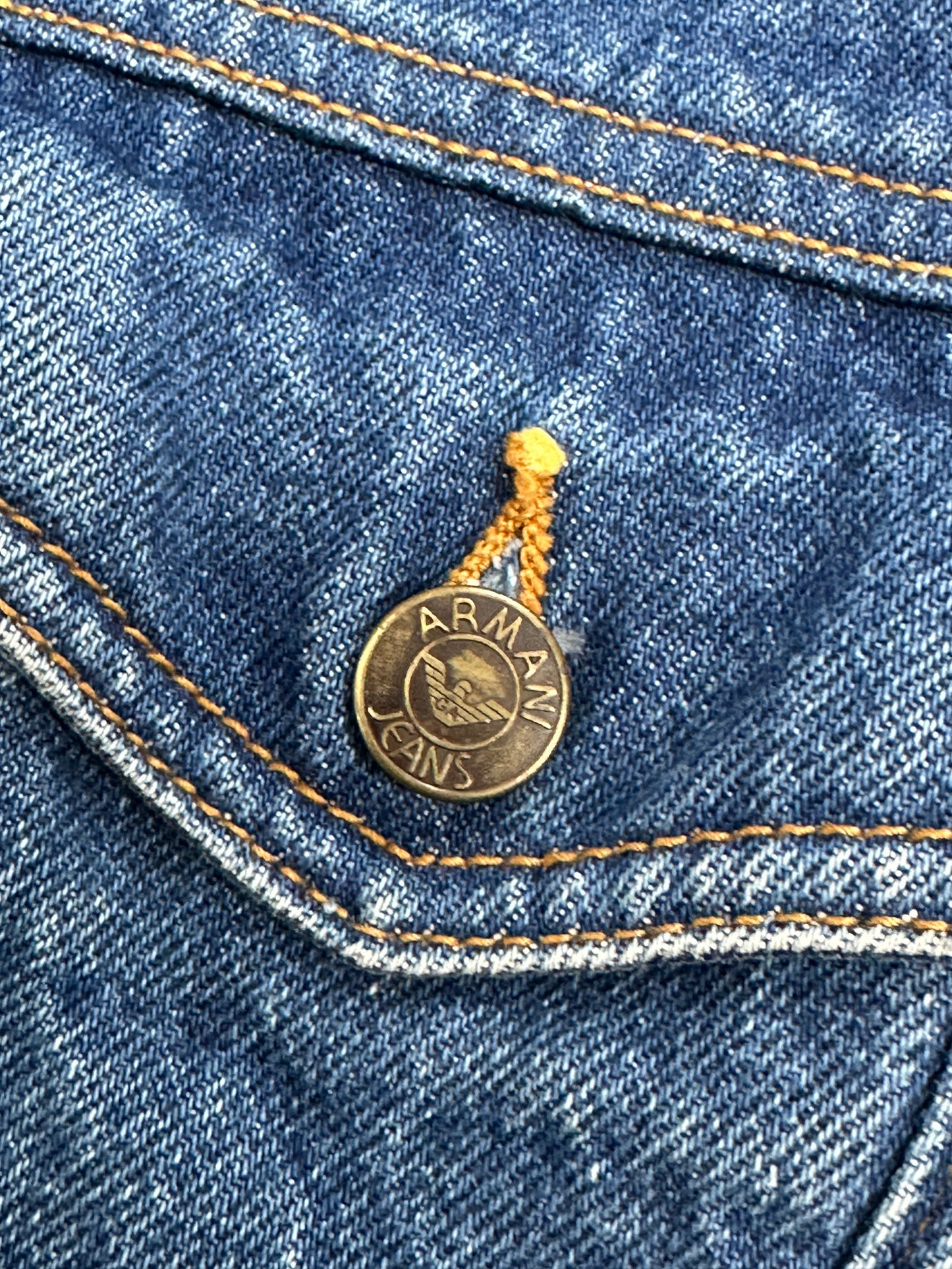 [XL] Late 80s Armani Jeans Faded Denim Jacket