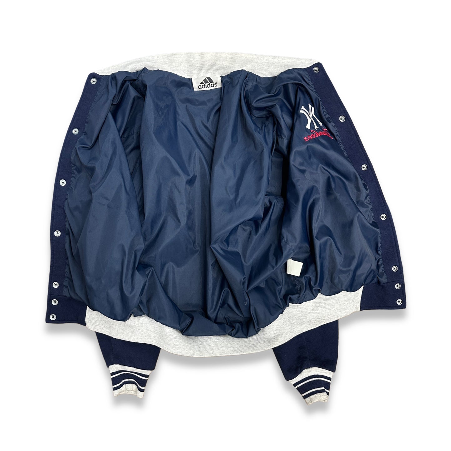 [XL] 90s Adidas NY Yankees Sweat Varsity Jacket
