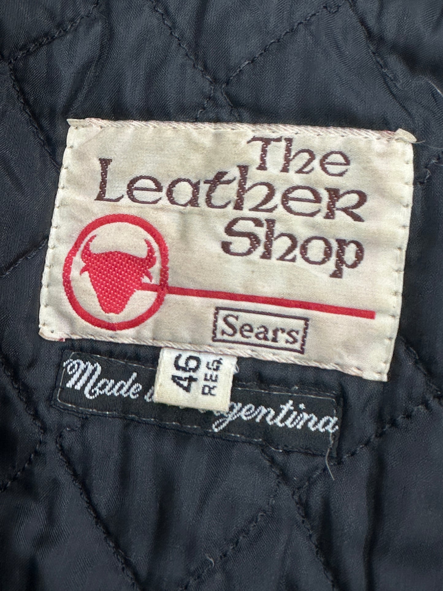 [46] 70s Sears Leather Bomber Jacket