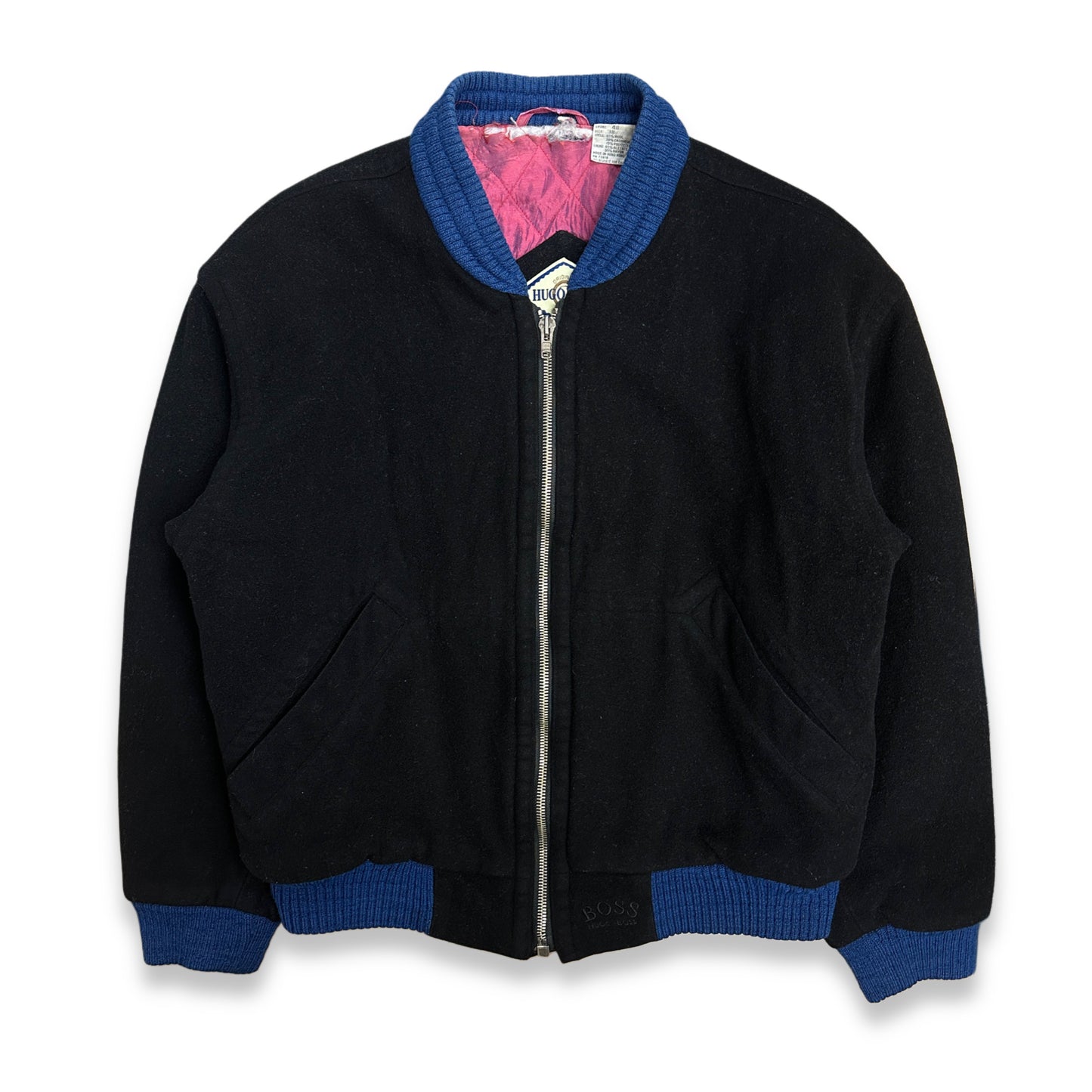[48] 80s HUGO BOSS Wool/Cashmere Bomber Jacket