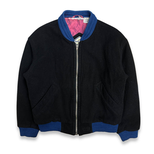 [48] 80s HUGO BOSS Wool/Cashmere Bomber Jacket