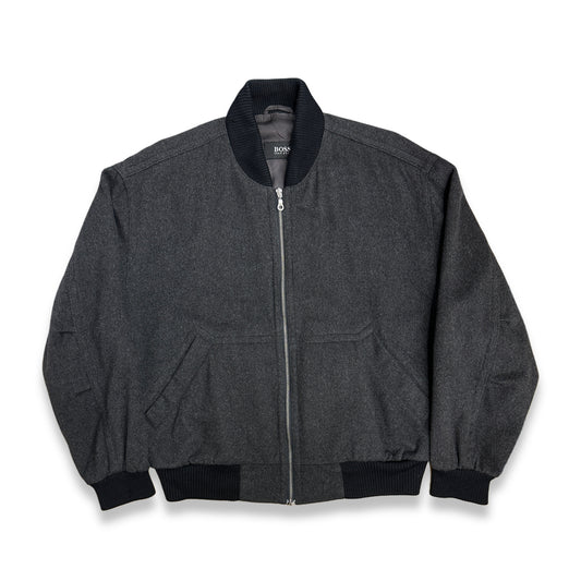 [XXL] 00s HUGO BOSS Cashmere Bomber Jacket