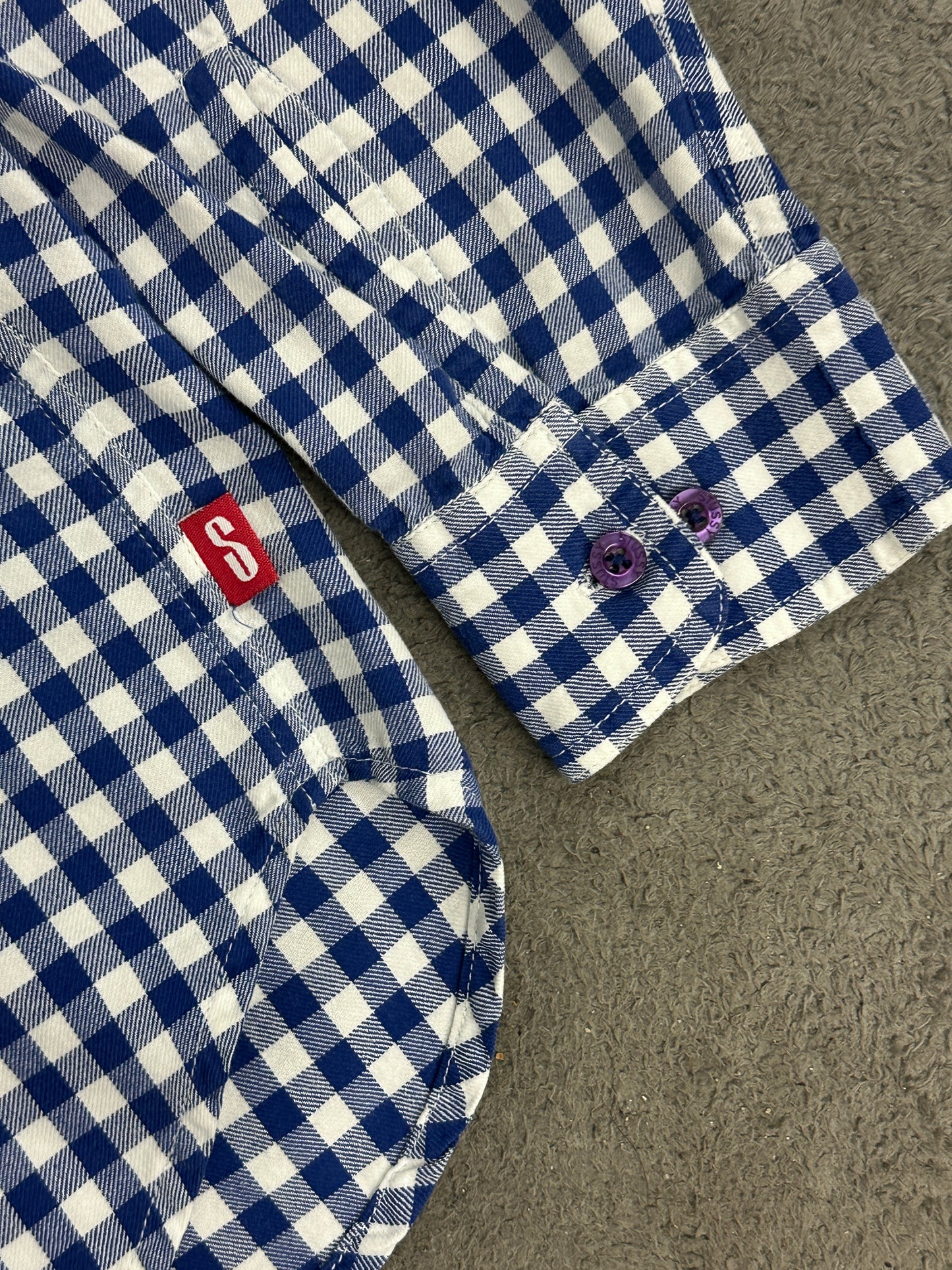 [XL] 00s Stussy Blue Plaid Shirt