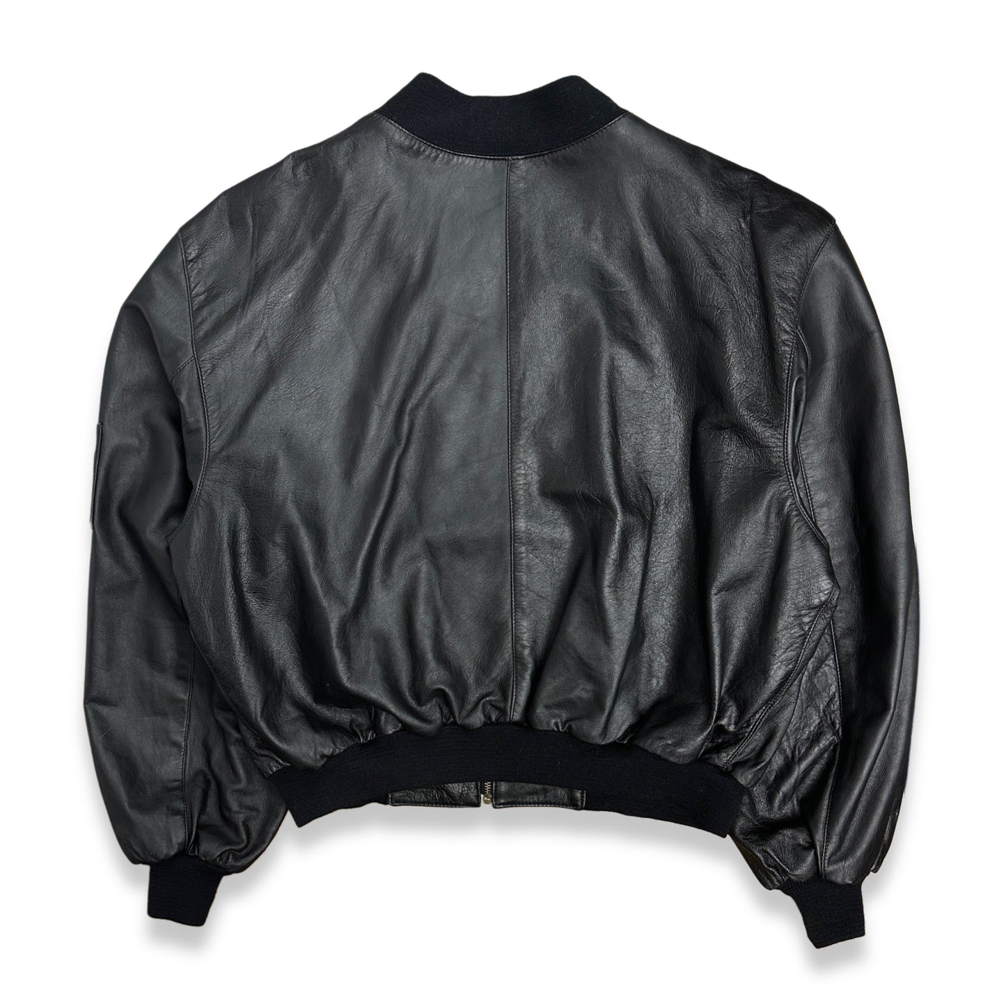 [XL] 80s Italy Vera Pelle Bomber Jacket