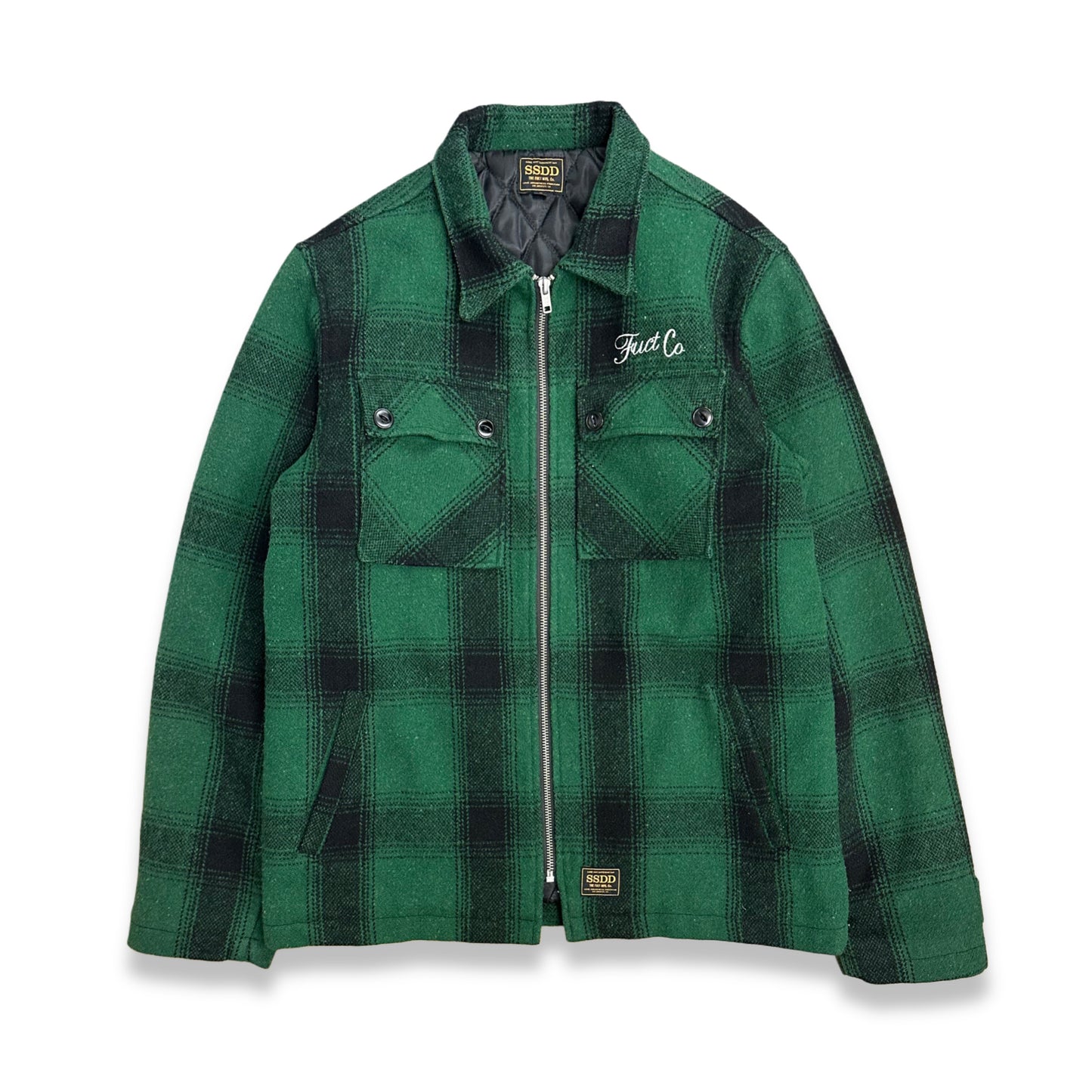 [L] FUCT SSDD Wool Flannel Zip-up Jacket