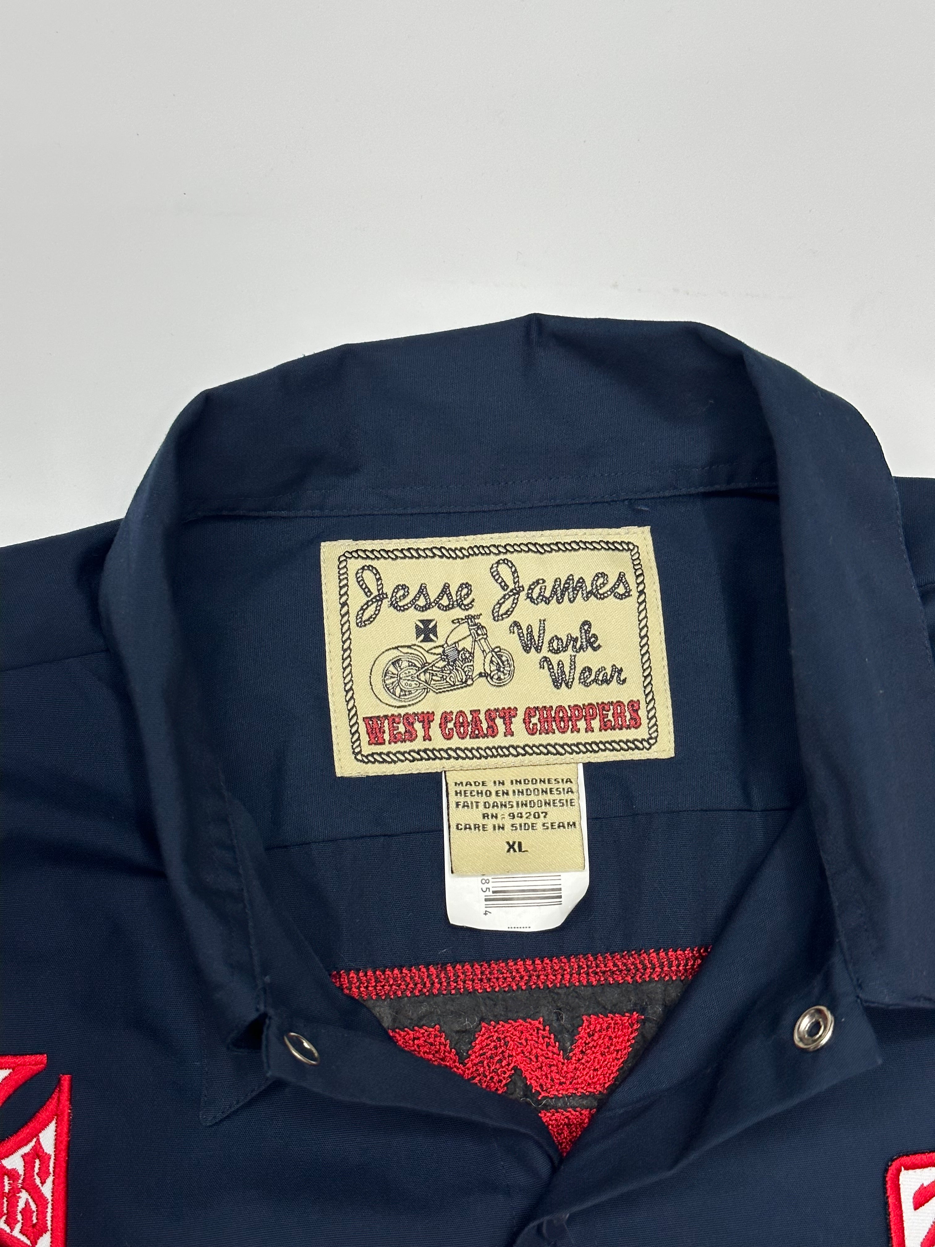 00s WEST COAST CHOPPERS ワークシャツ XL] 00s West Coast Choppers half work shirt – wengerball vintage