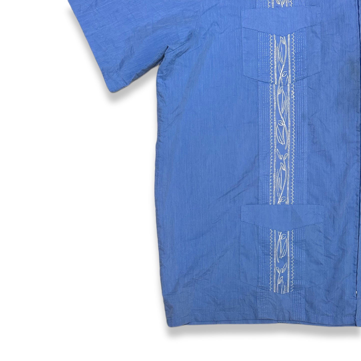 [XL] Guayabera Blue Shirts