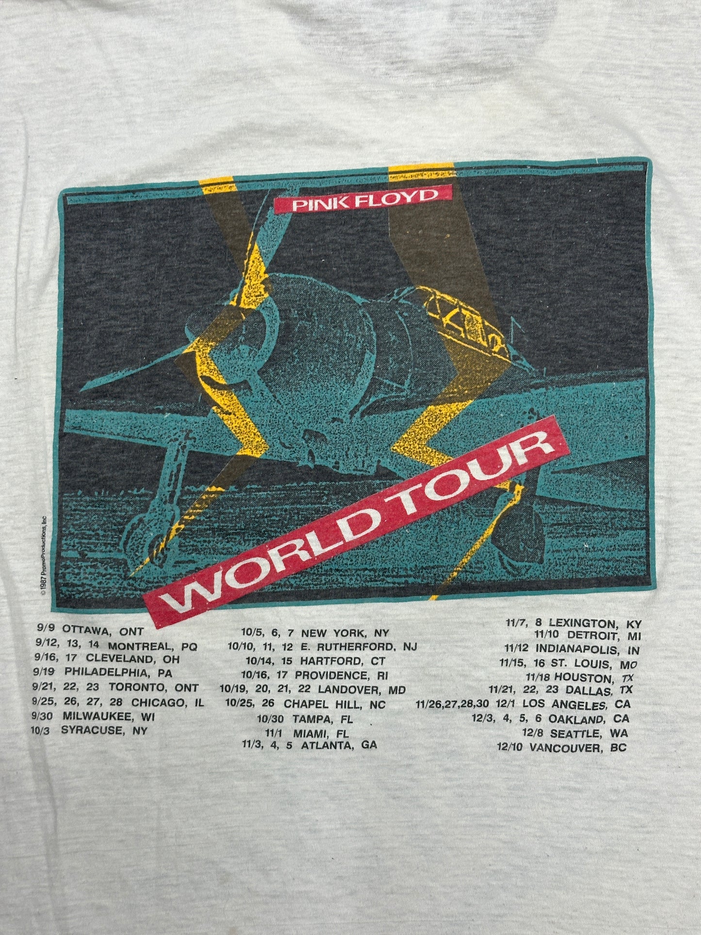 [L] 1987' PINK FLOYD World Tour Tee