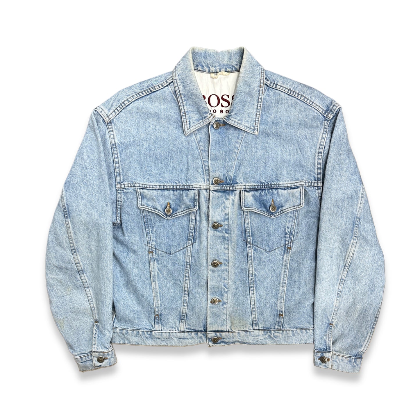 [52] 90s HUGO BOSS Denim Trucker Jacket
