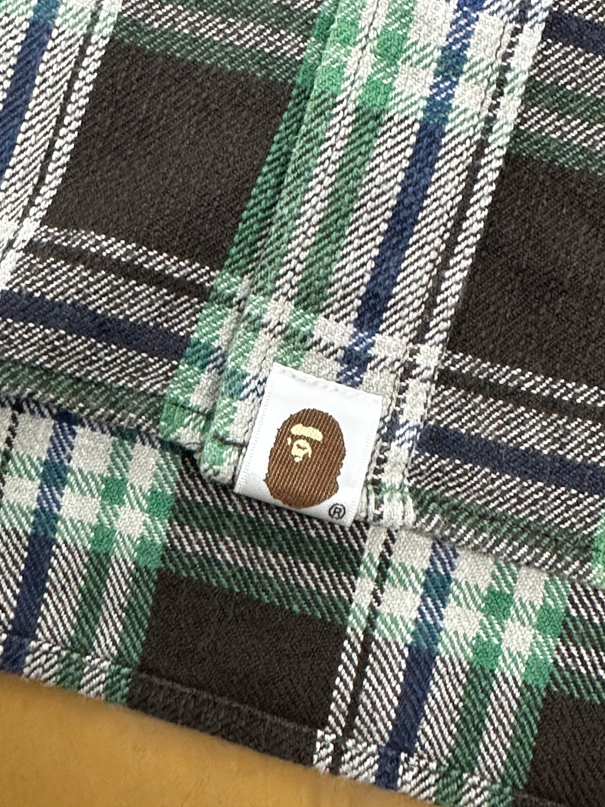 [M] 00s Bape Plaid Pattern Shirt