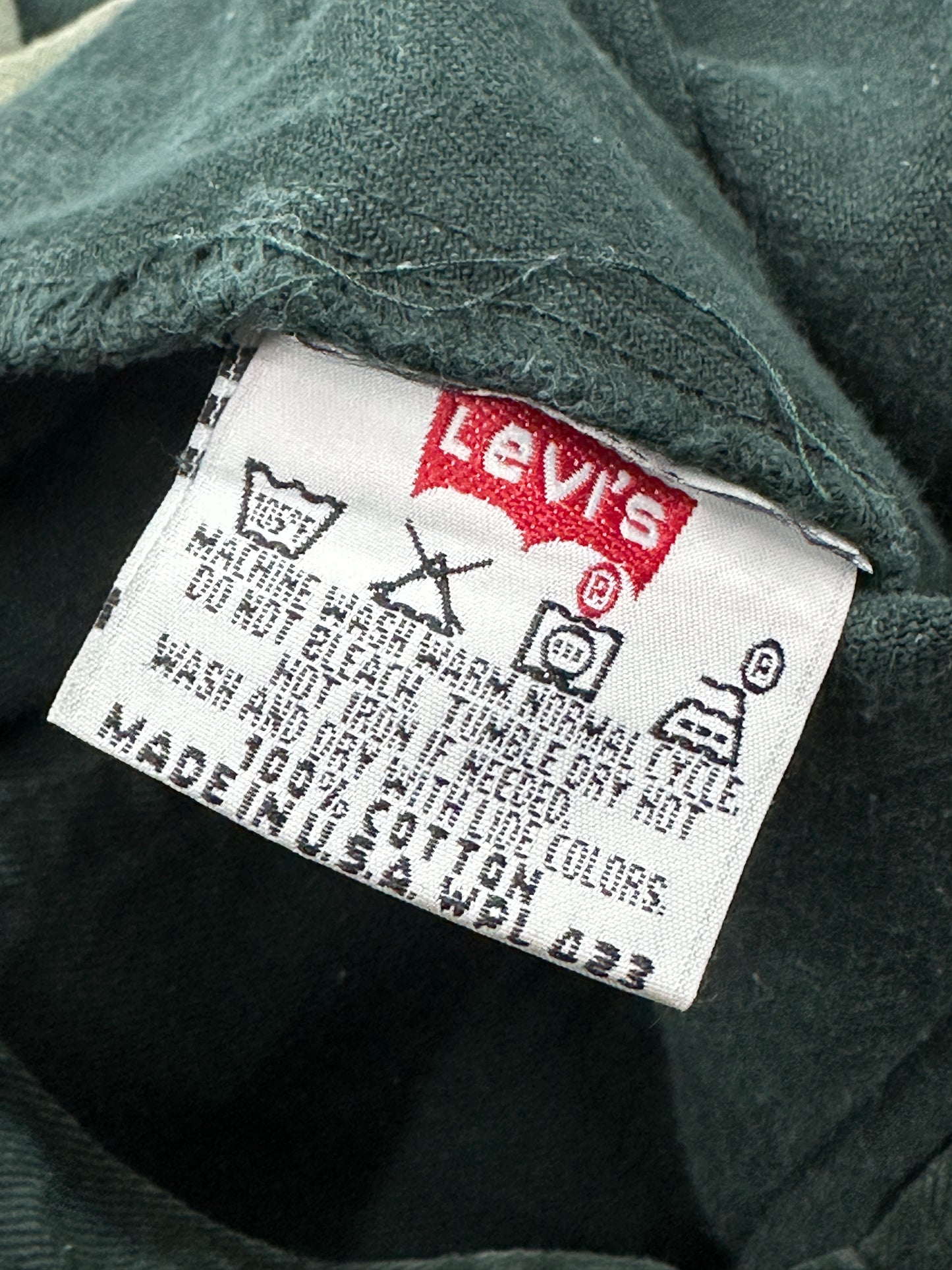 [36x32] 2000' Levi's 501 Green Denim Pants