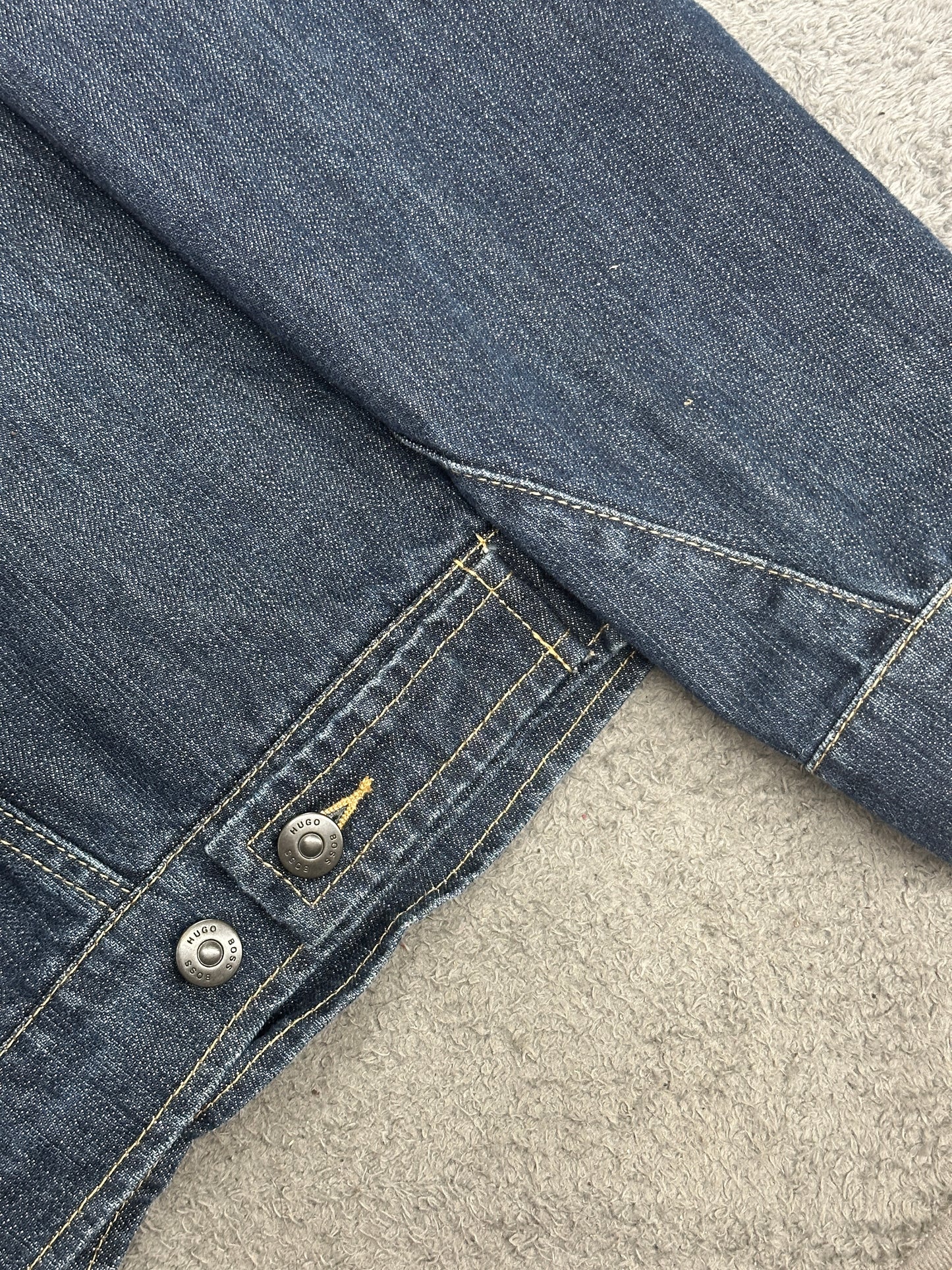 [XL] 2006' Hugo Boss Curved Line Denim Zip-up Jacket