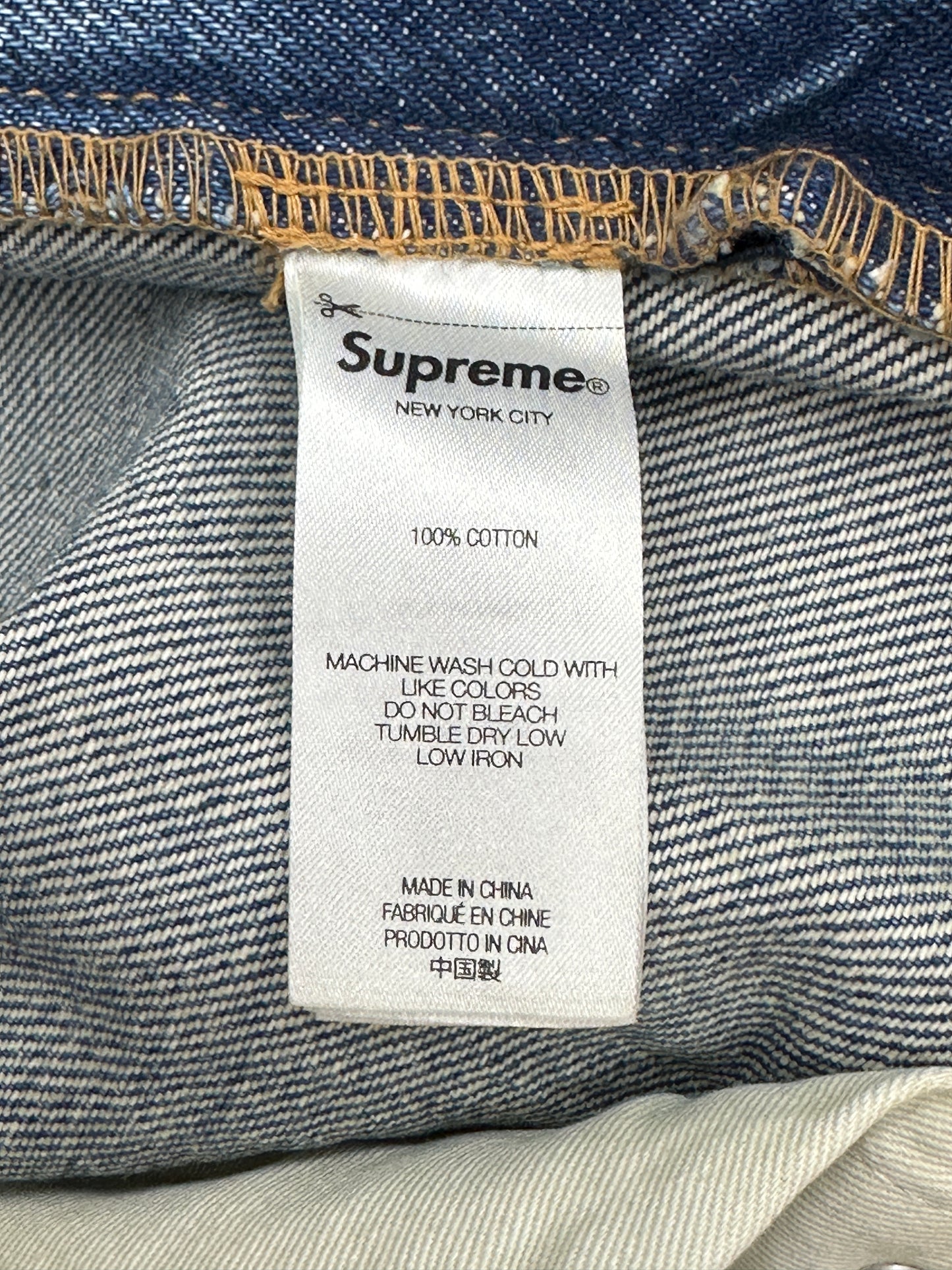 [34] Supreme Baggy Jeans Indigo