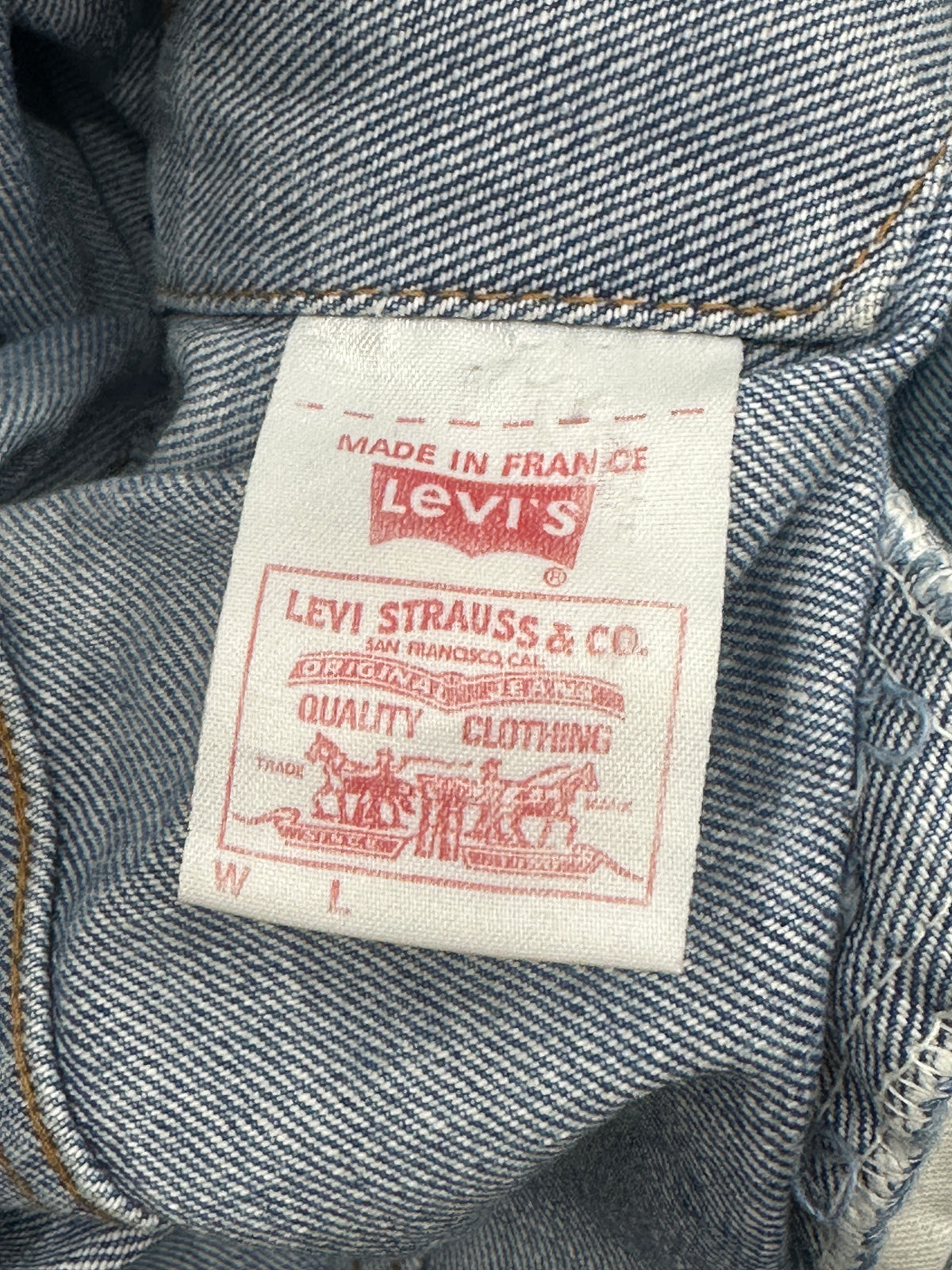 [40] 90s France Levi's Denim Trucker Jacket
