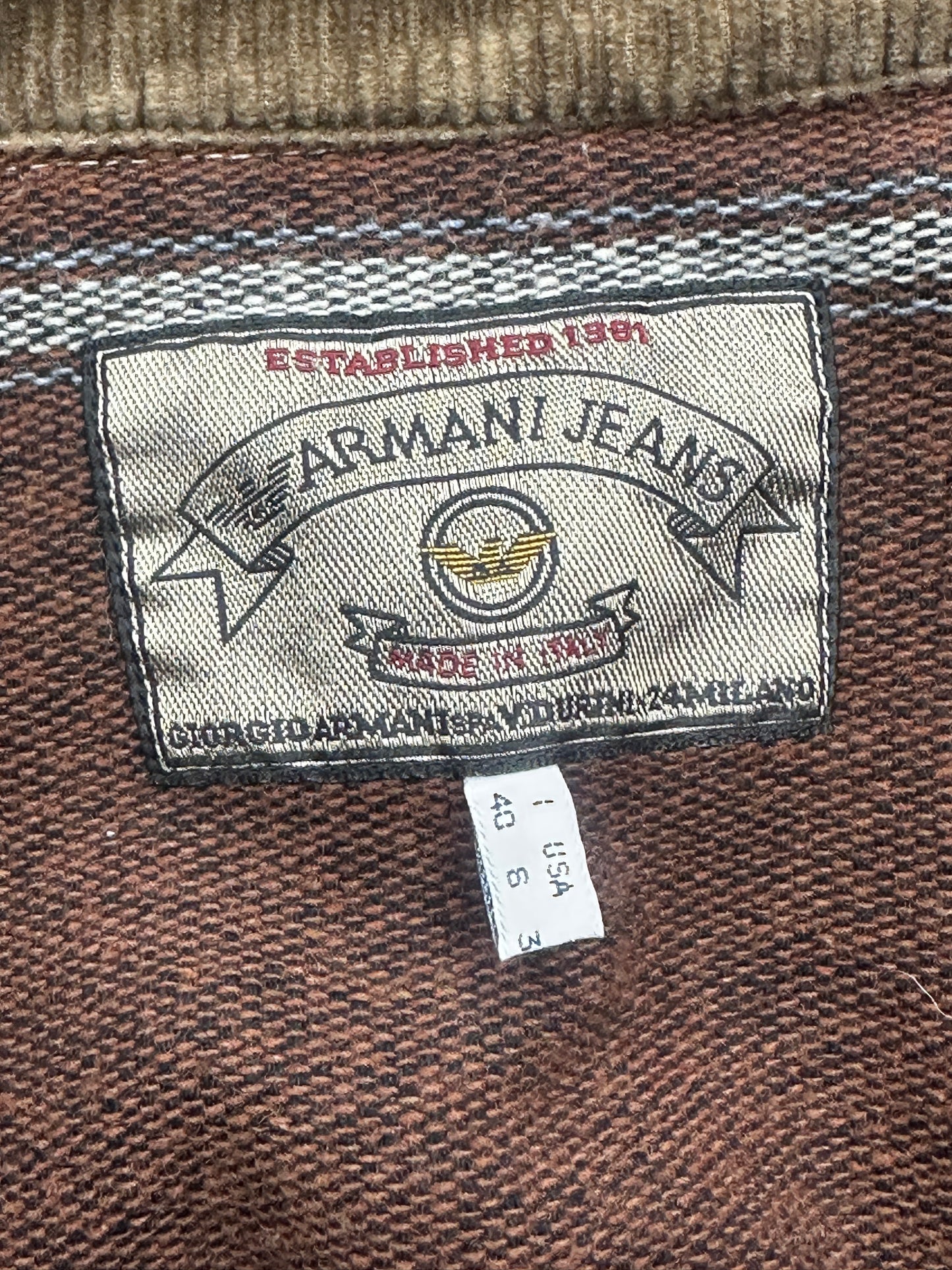 [L] Late 80s Armani Jeans Denim Chore Jacket
