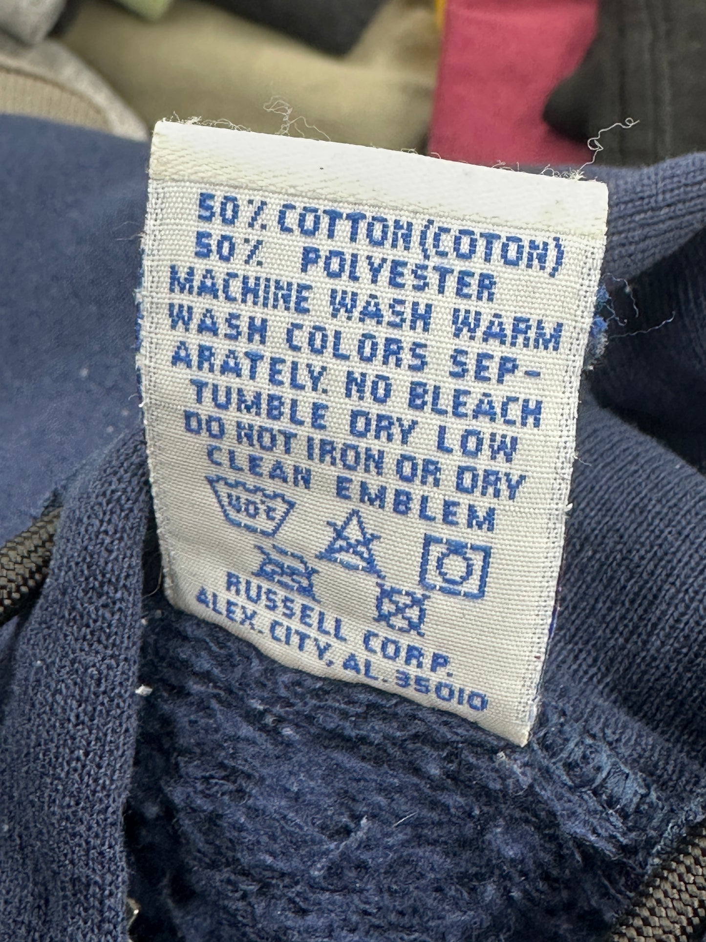 [XL] 90s Russell Navy Hood Zip-up