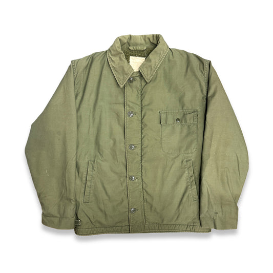 [L] 70s US Navy A-2 Deck Jacket