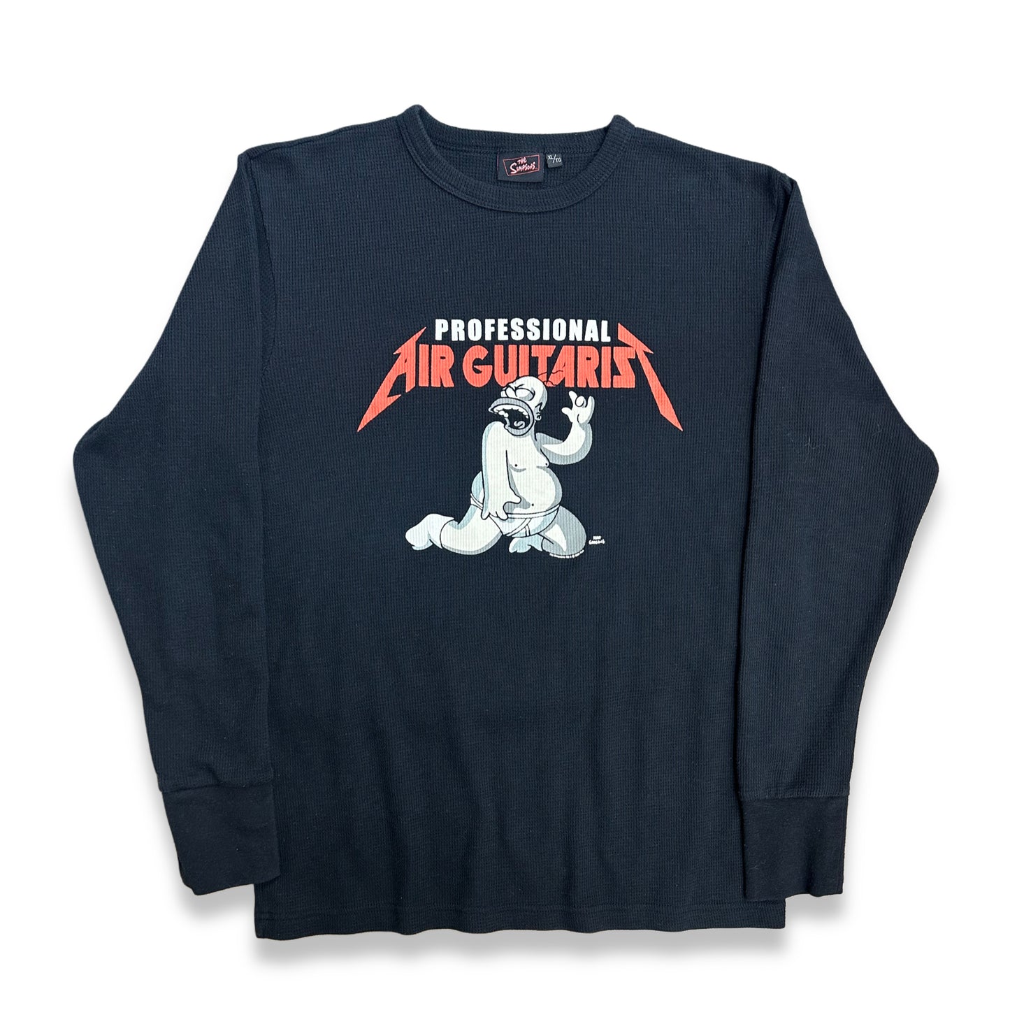[XL] 07' The Simpsons Cartoon Waffle Long Sleeve