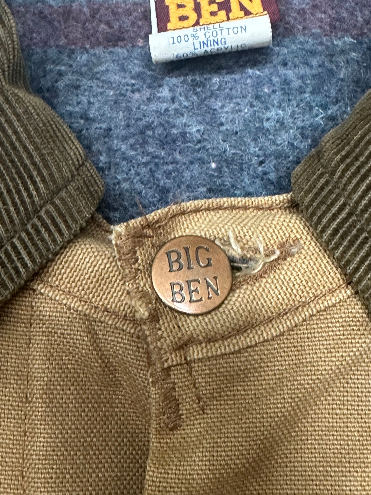 [44] 80s BIGBEN canvas chore jacket