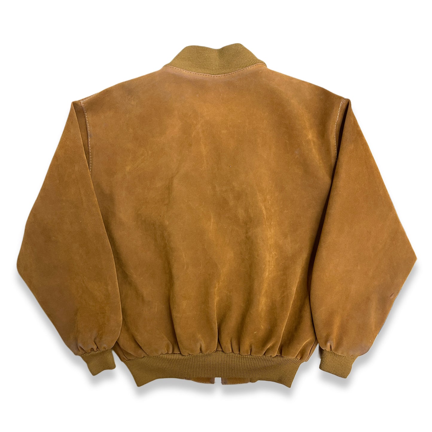 [XXL] 90s Italy Suede Leather Bomber Jacket
