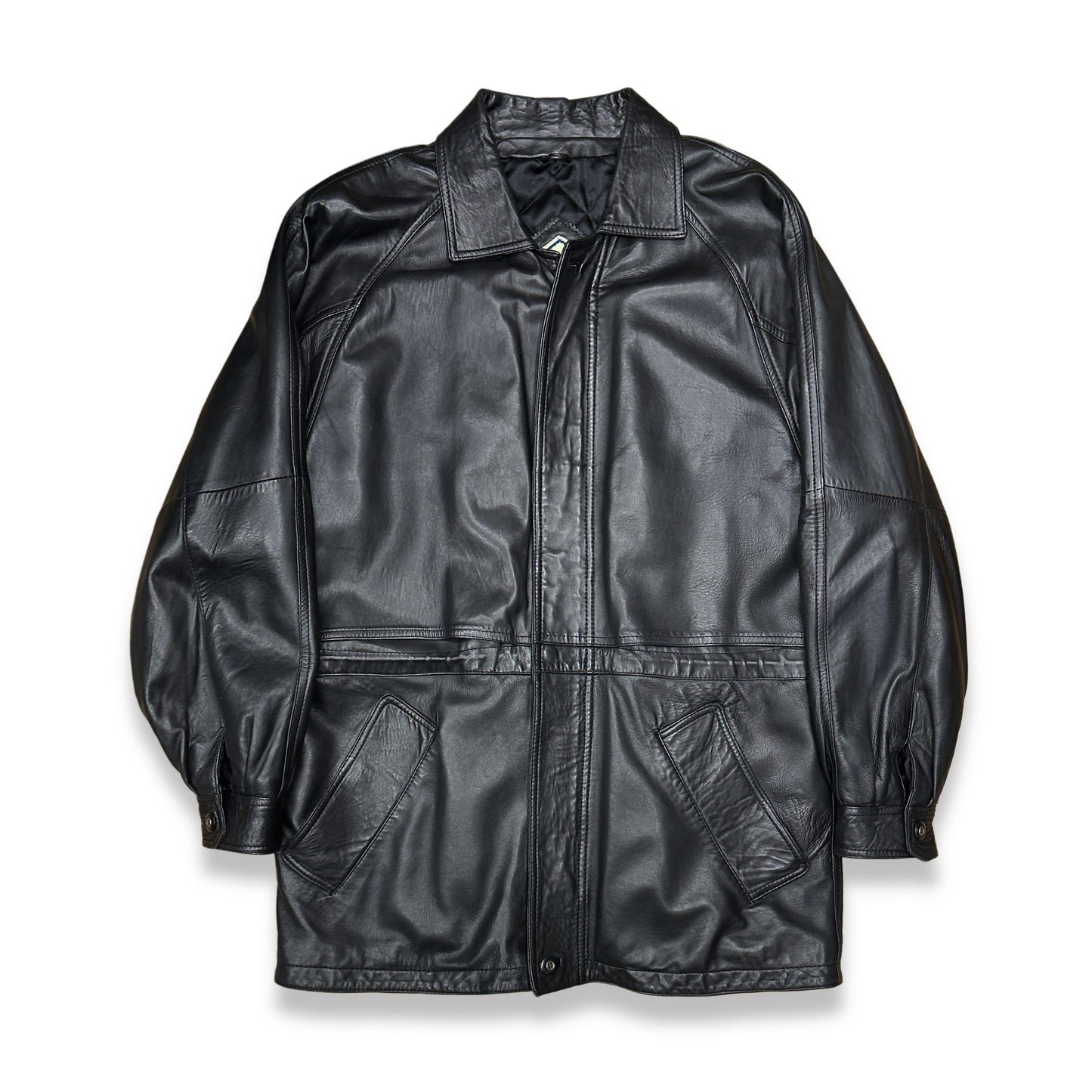 [54] 80s HUGO BOSS Leather Jacket