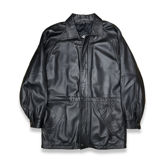 [54] 80s HUGO BOSS Leather Jacket